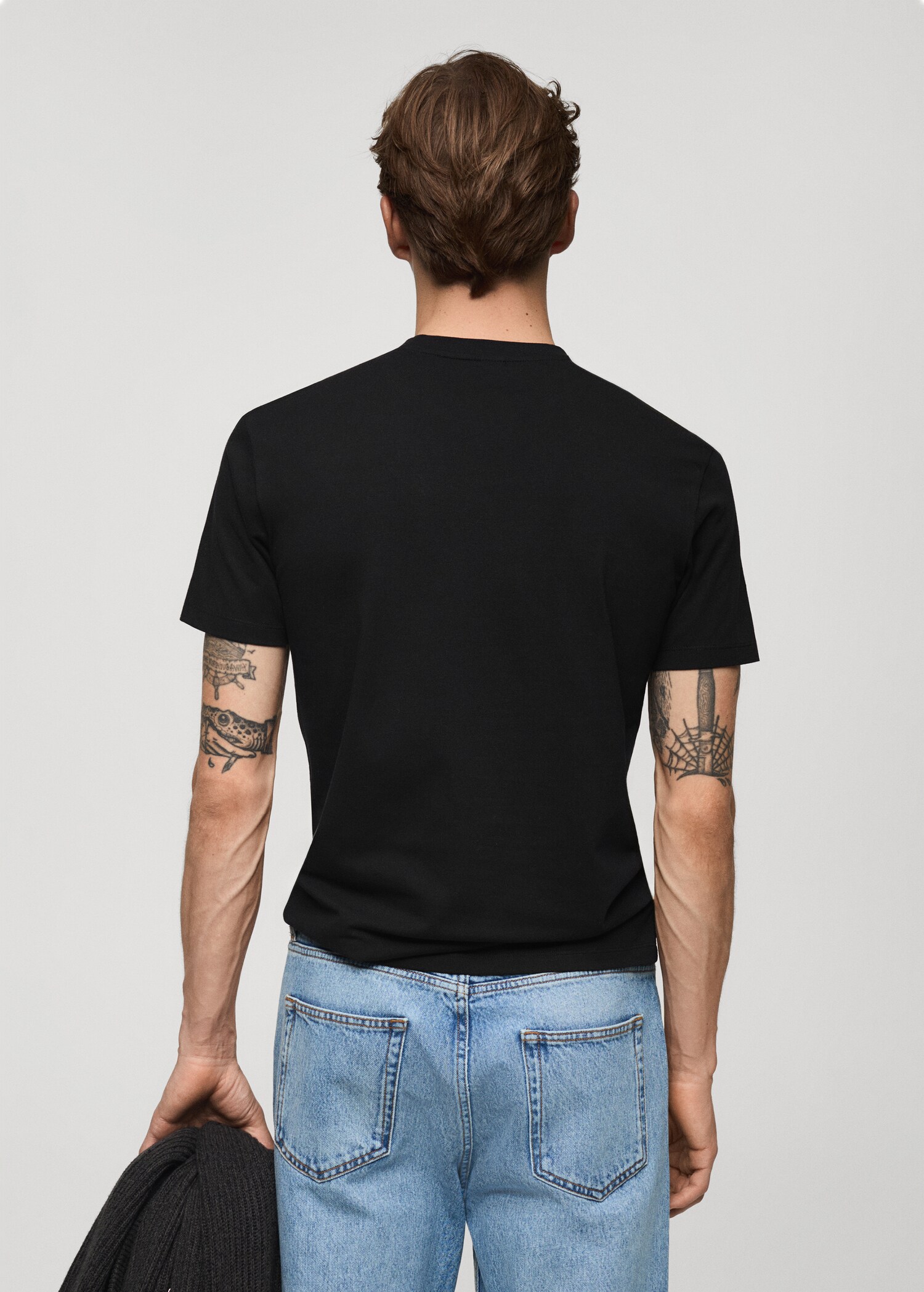 Stretch cotton T-shirt - Reverse of the article