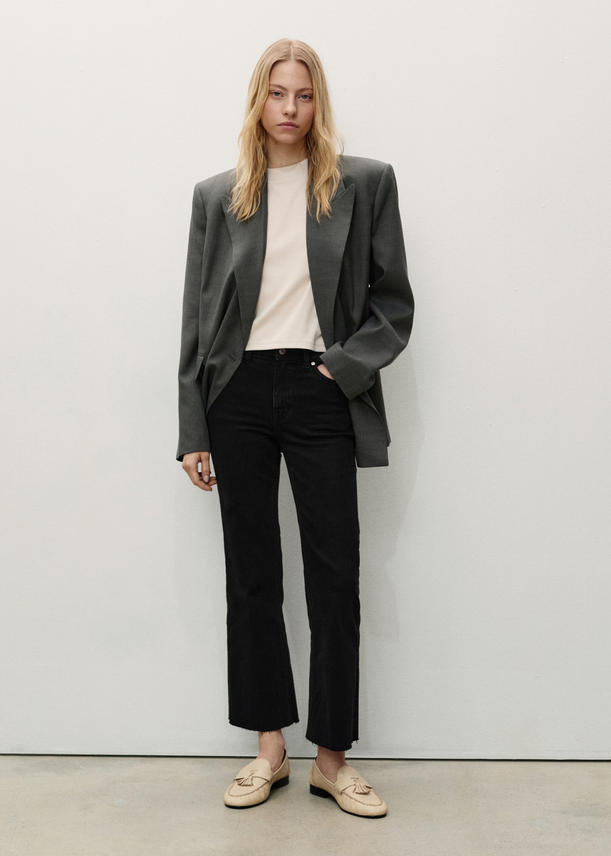 Sienna flared cropped jeans - General plane