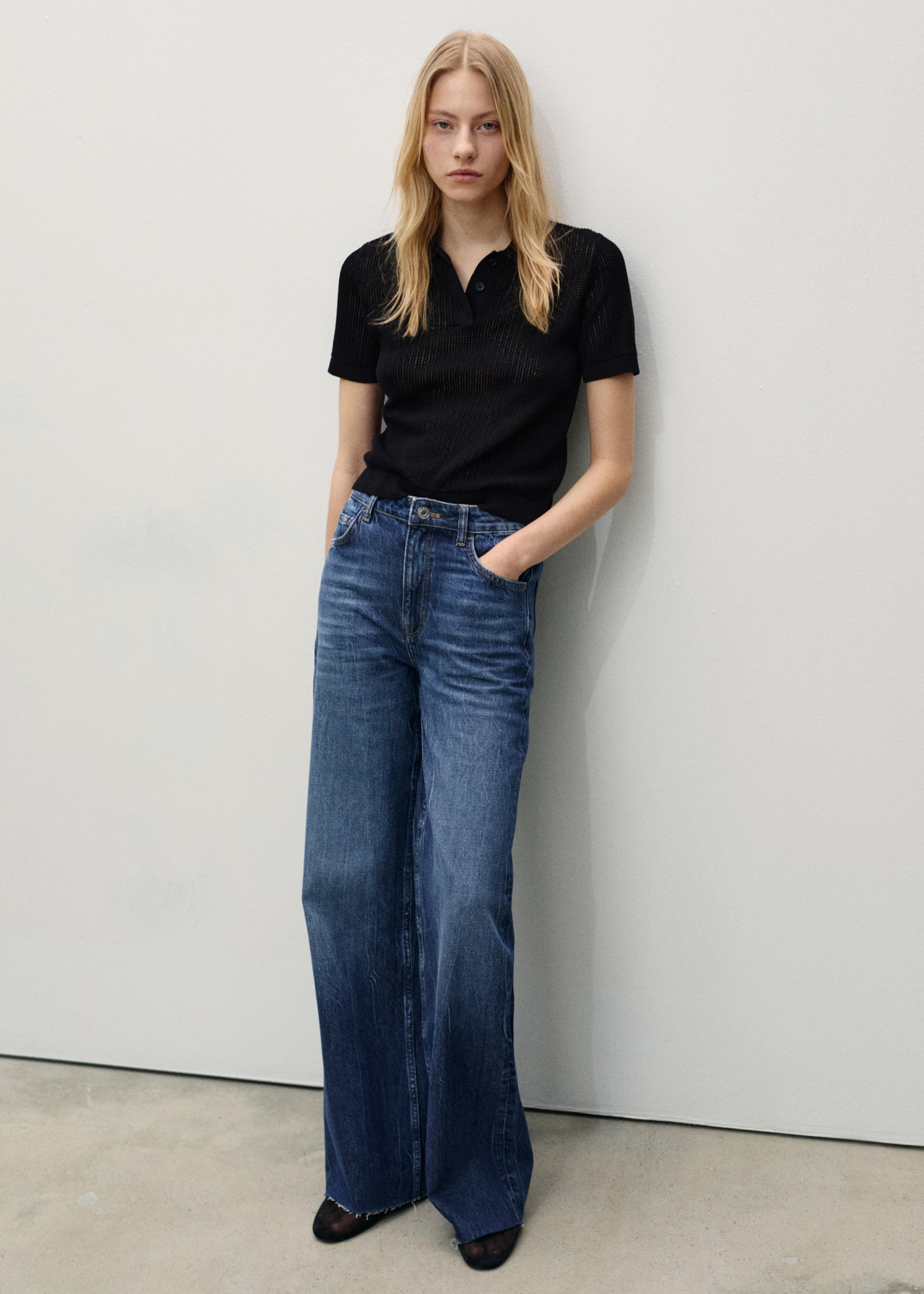 Danila wide-leg high-rise jeans - General plane
