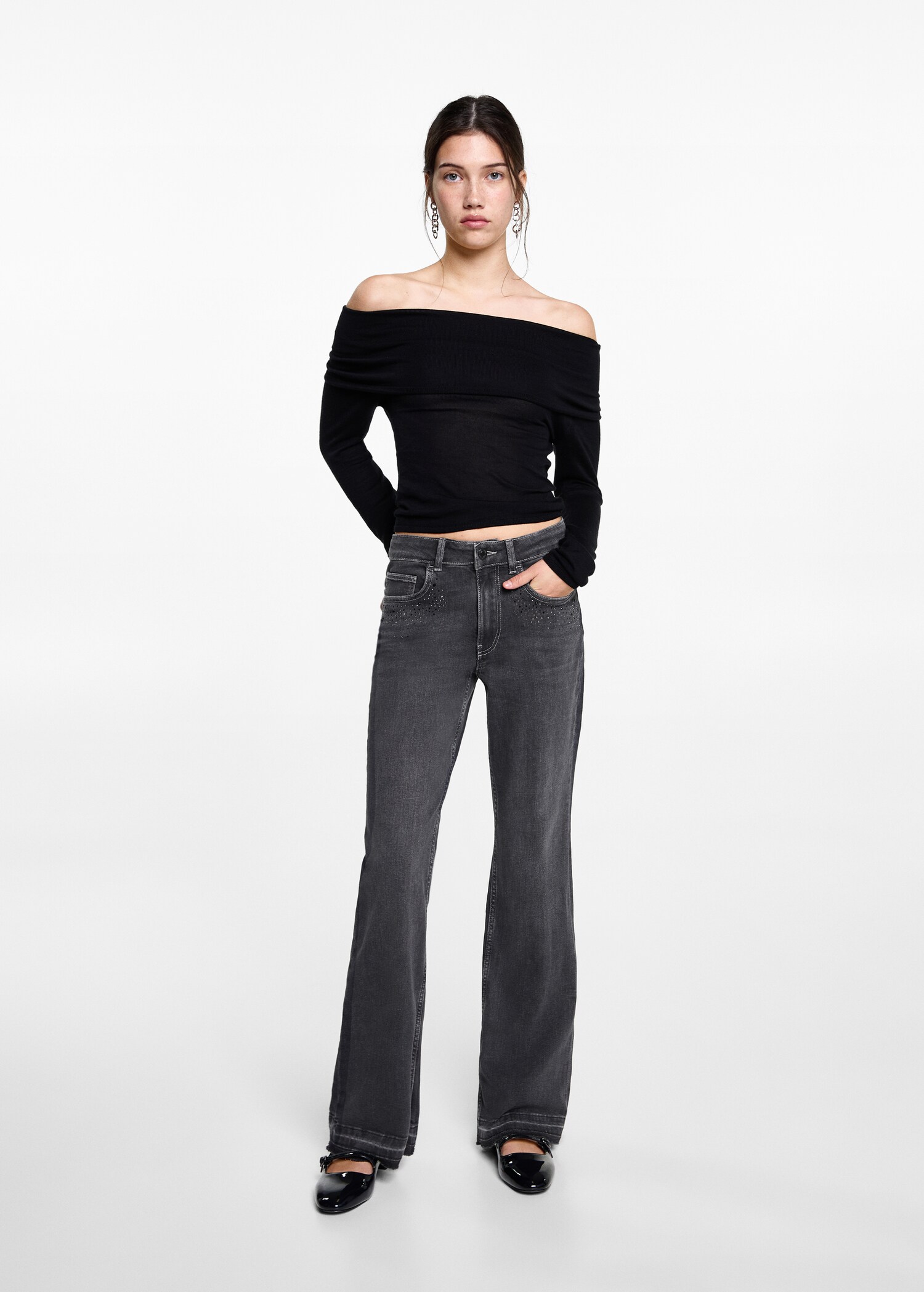Jeans flare strass - Piano generale