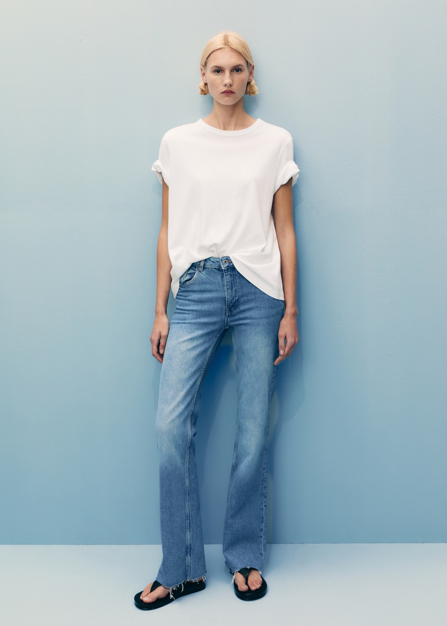 Fiona flared mid-rise jeans - General plane