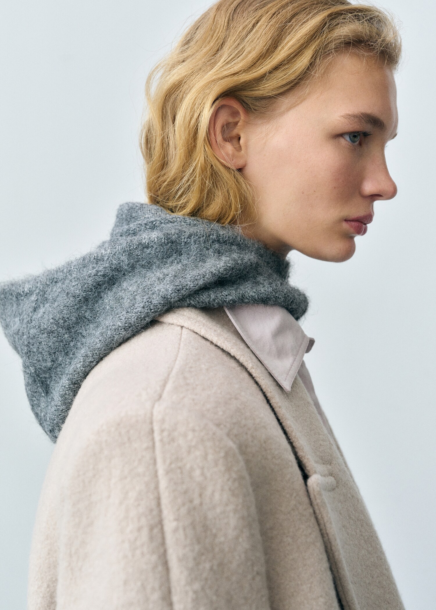 Cagoule maille boutons - Plan général