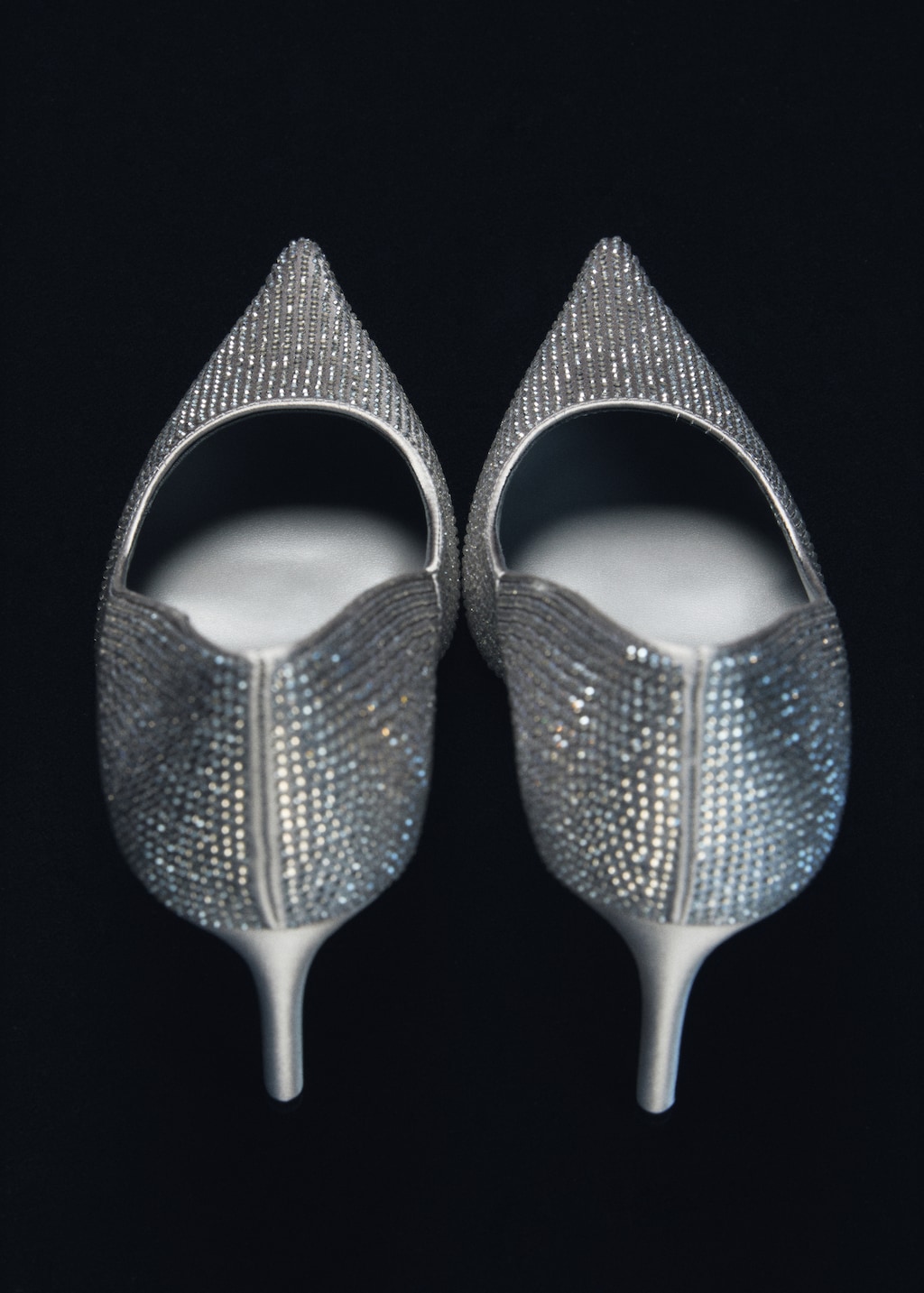 Silver rhinestone shoes low heel online