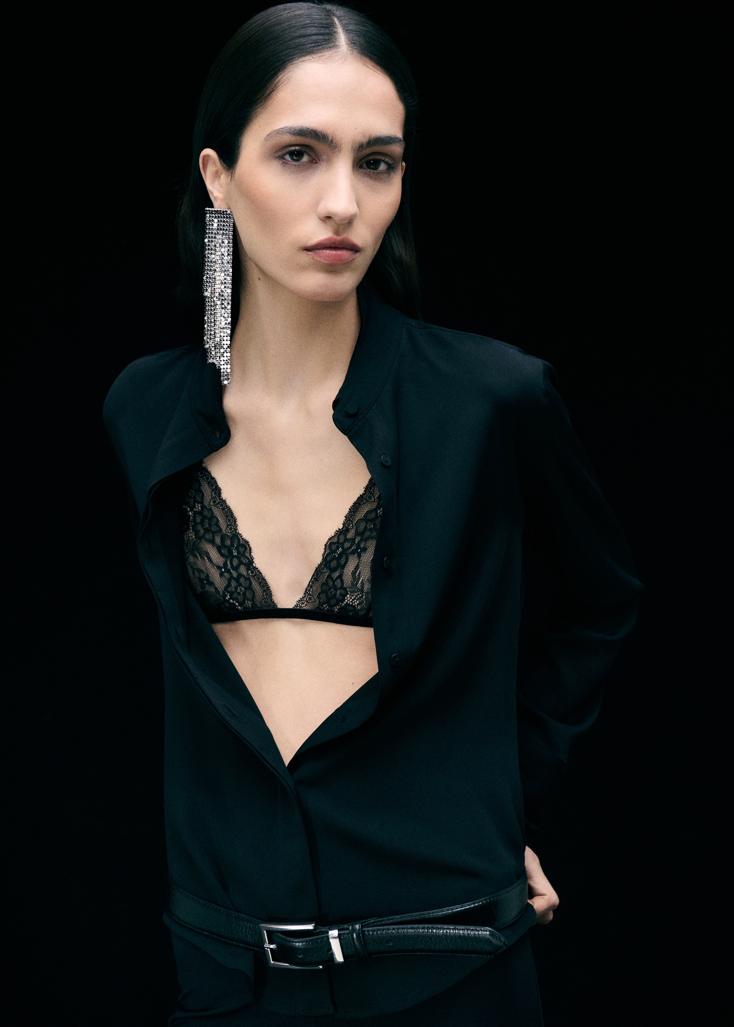 Boucles d’oreilles cascade brillantes - Plan général