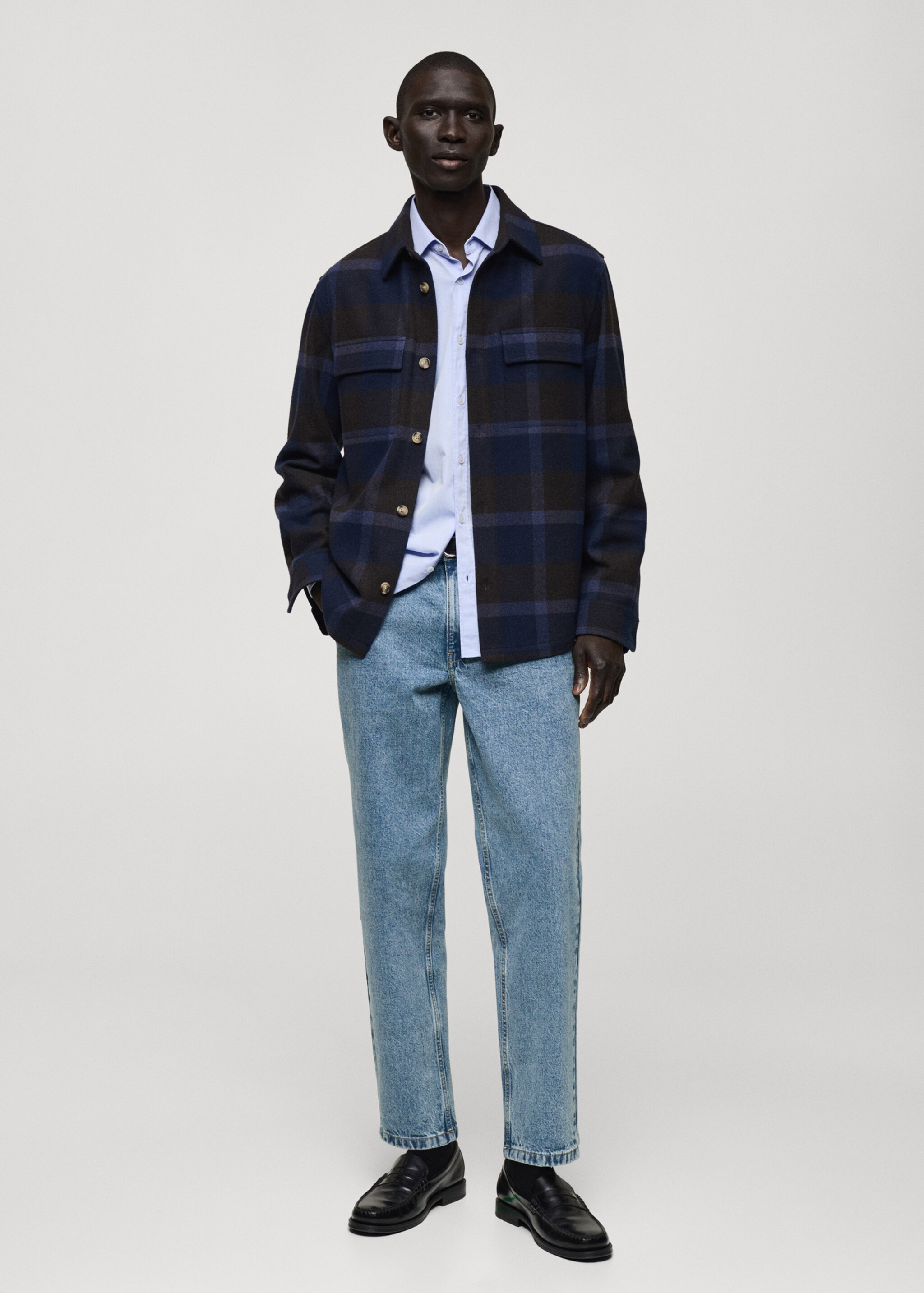 Worn effect straight fit jeans - General plane