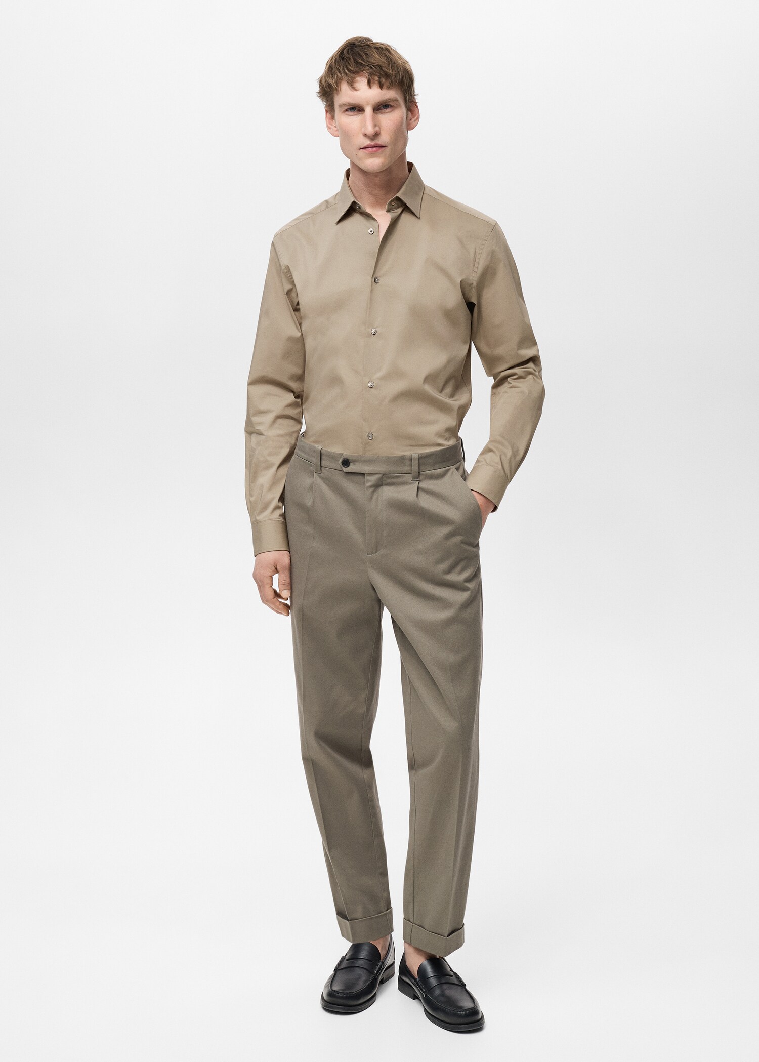 Chemise regular-fit coton stretch - Plan général