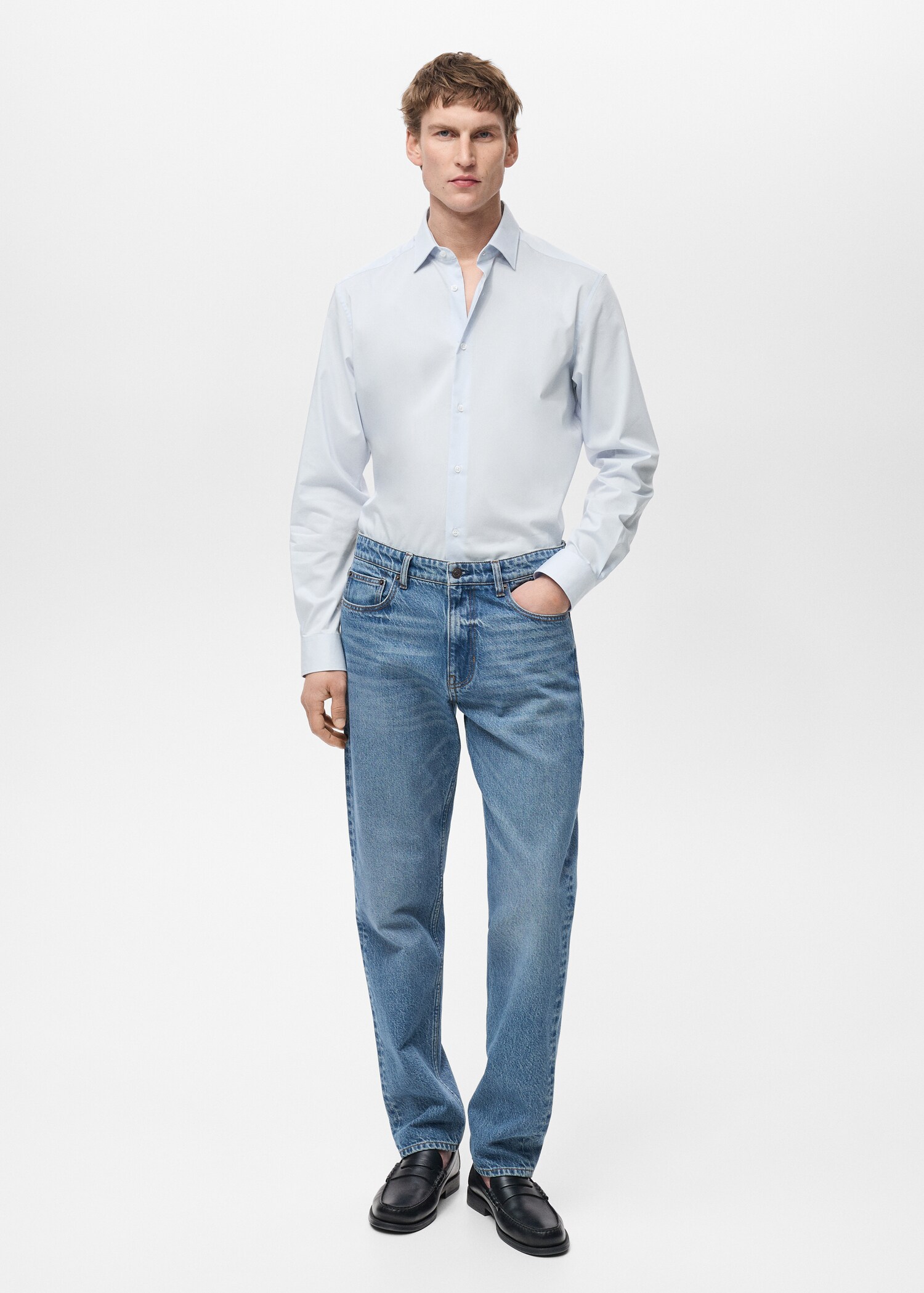 Chemise regular-fit coton stretch - Plan général