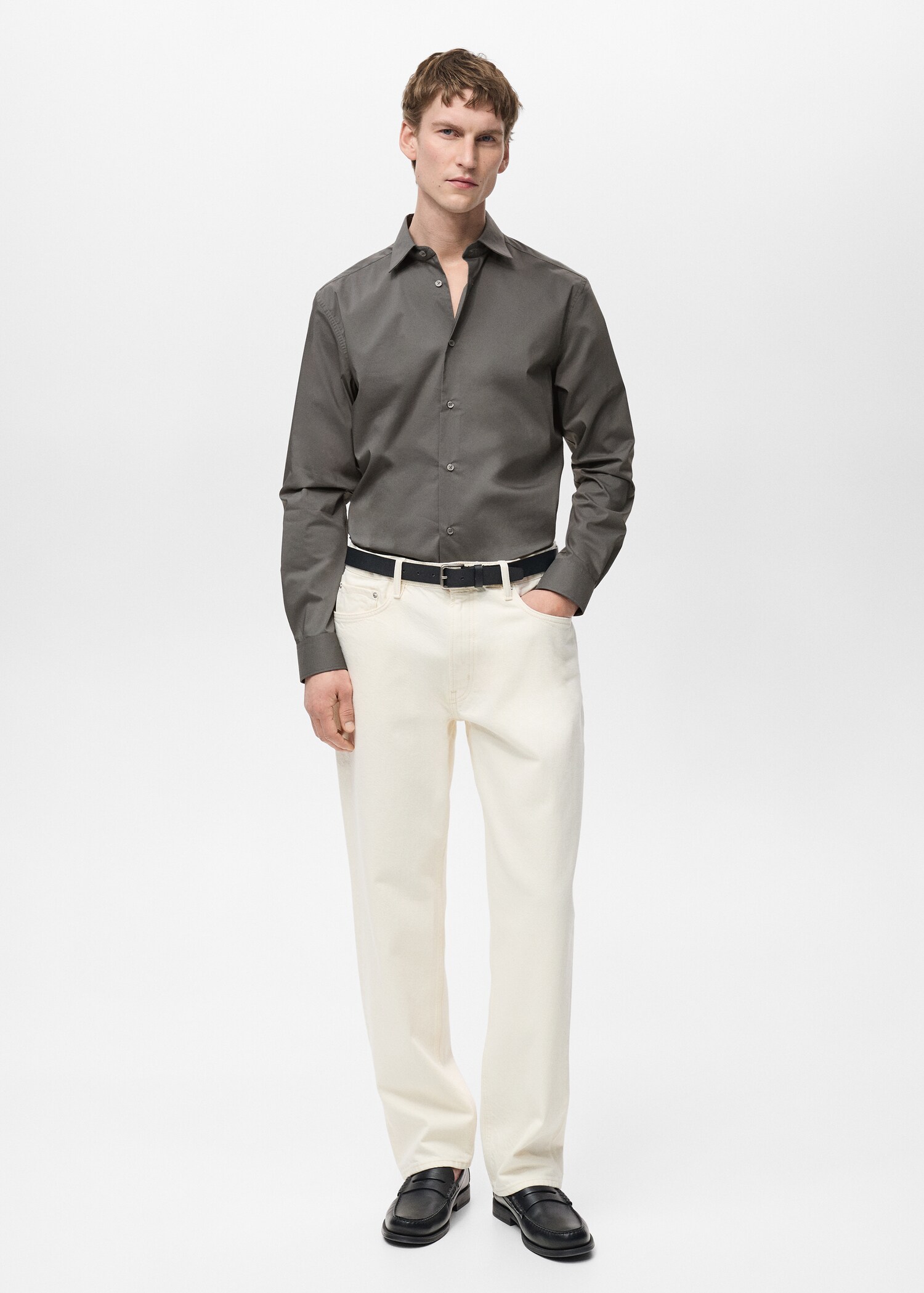 Chemise regular-fit coton stretch - Plan général