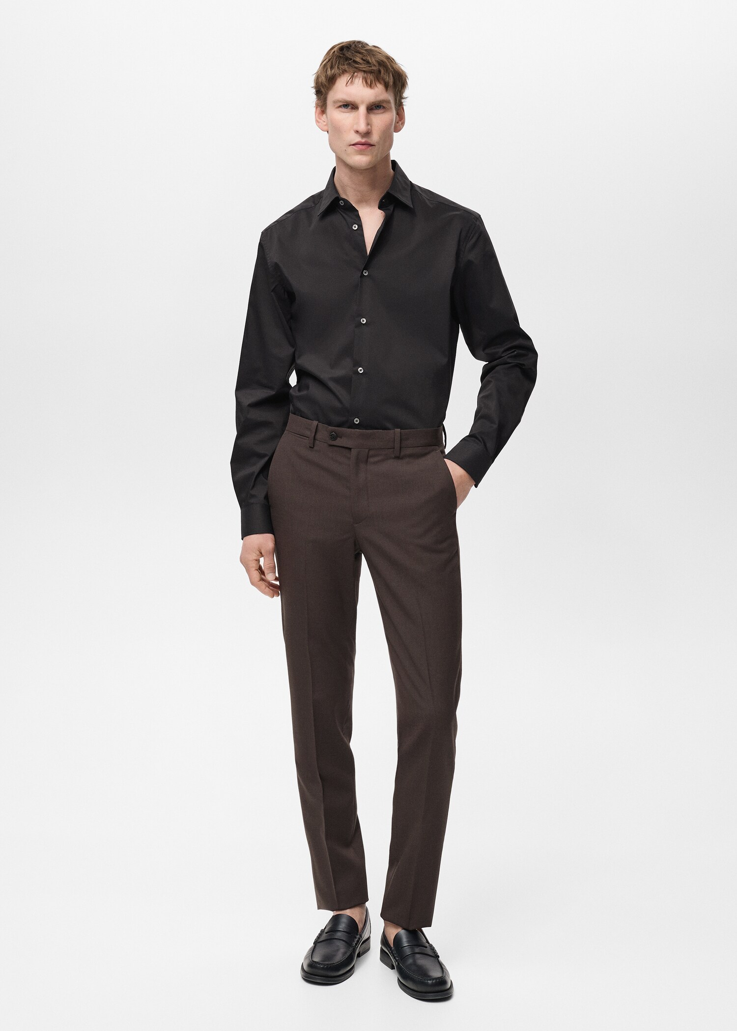 Camisa regular fit algodón stretch - Plano general