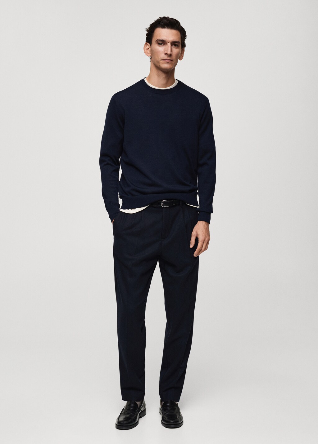 ENNOY MERINO WOOL SWEATER BLACK S エンノイ ENNOY Merino Wool Sweater 