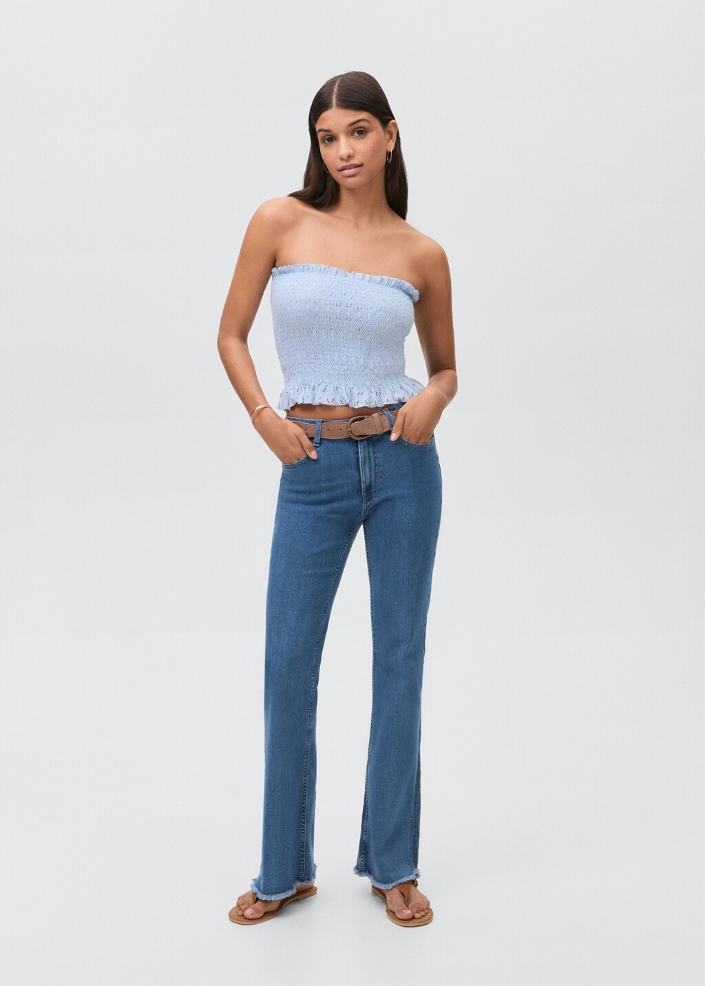 Frayed low-rise skinny jeans - Teen | MANGO USA