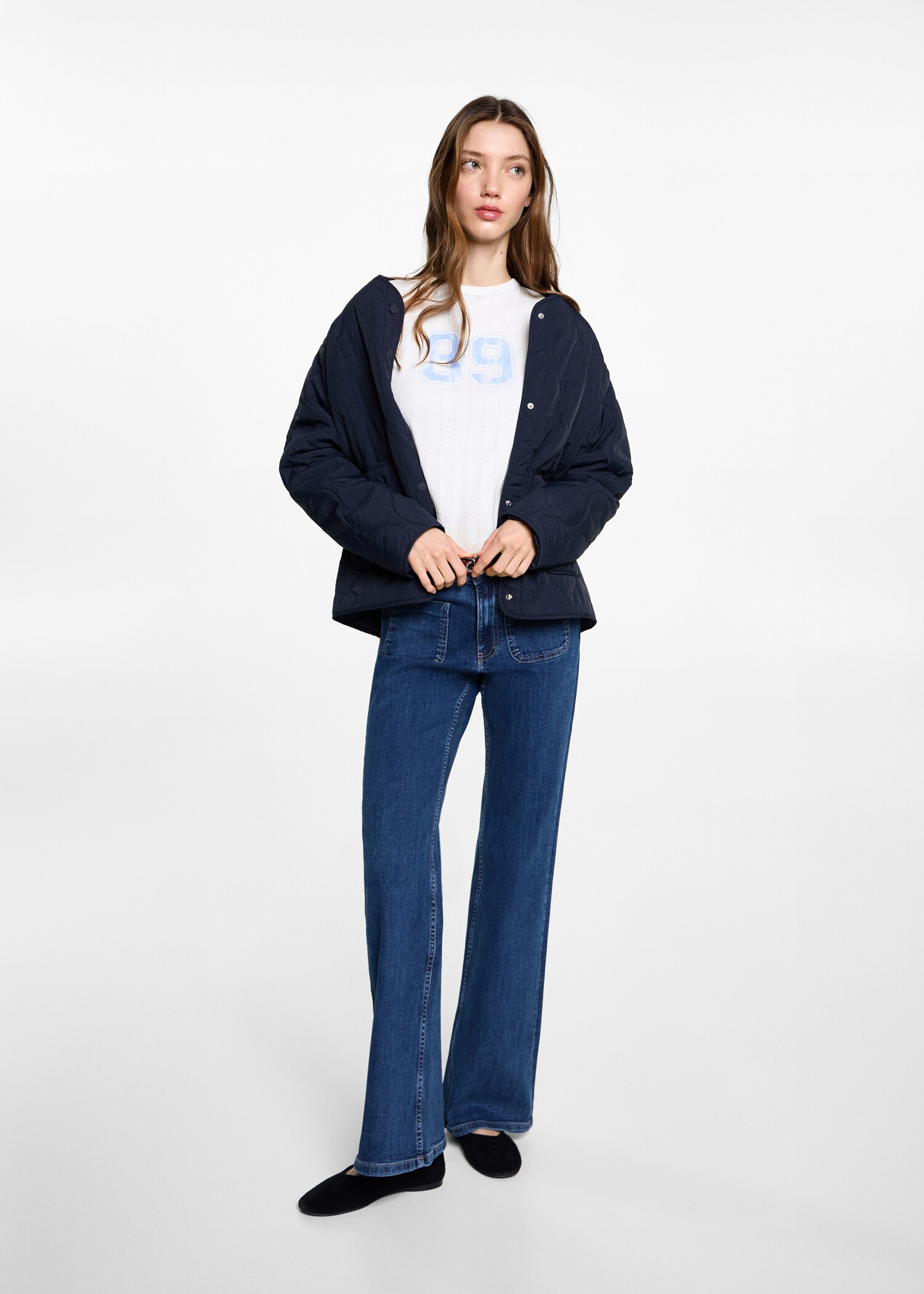 Cropped short-sleeved t-shirt - General plane
