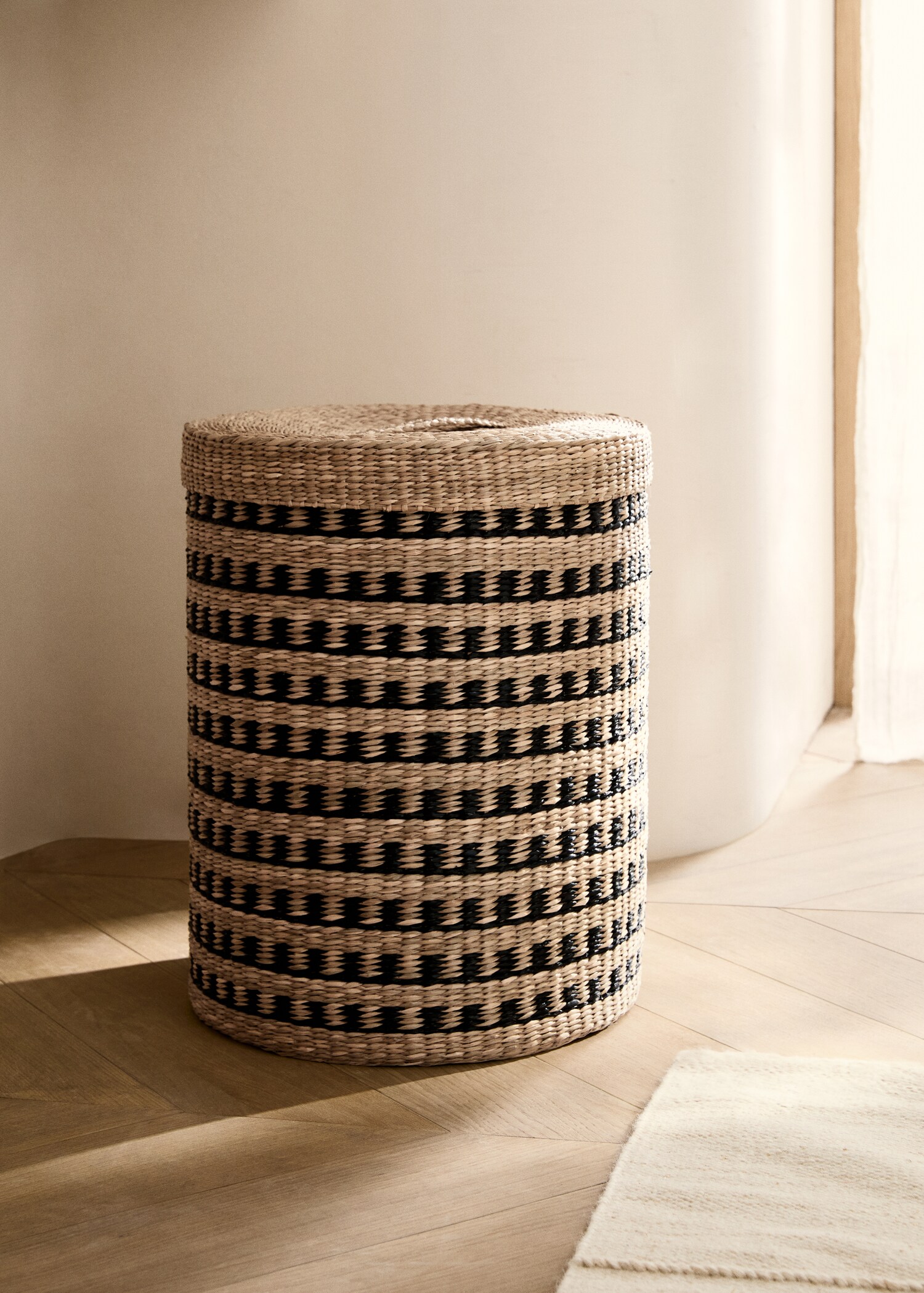 Cesta seagrass rotonda coperchio - Piano generale