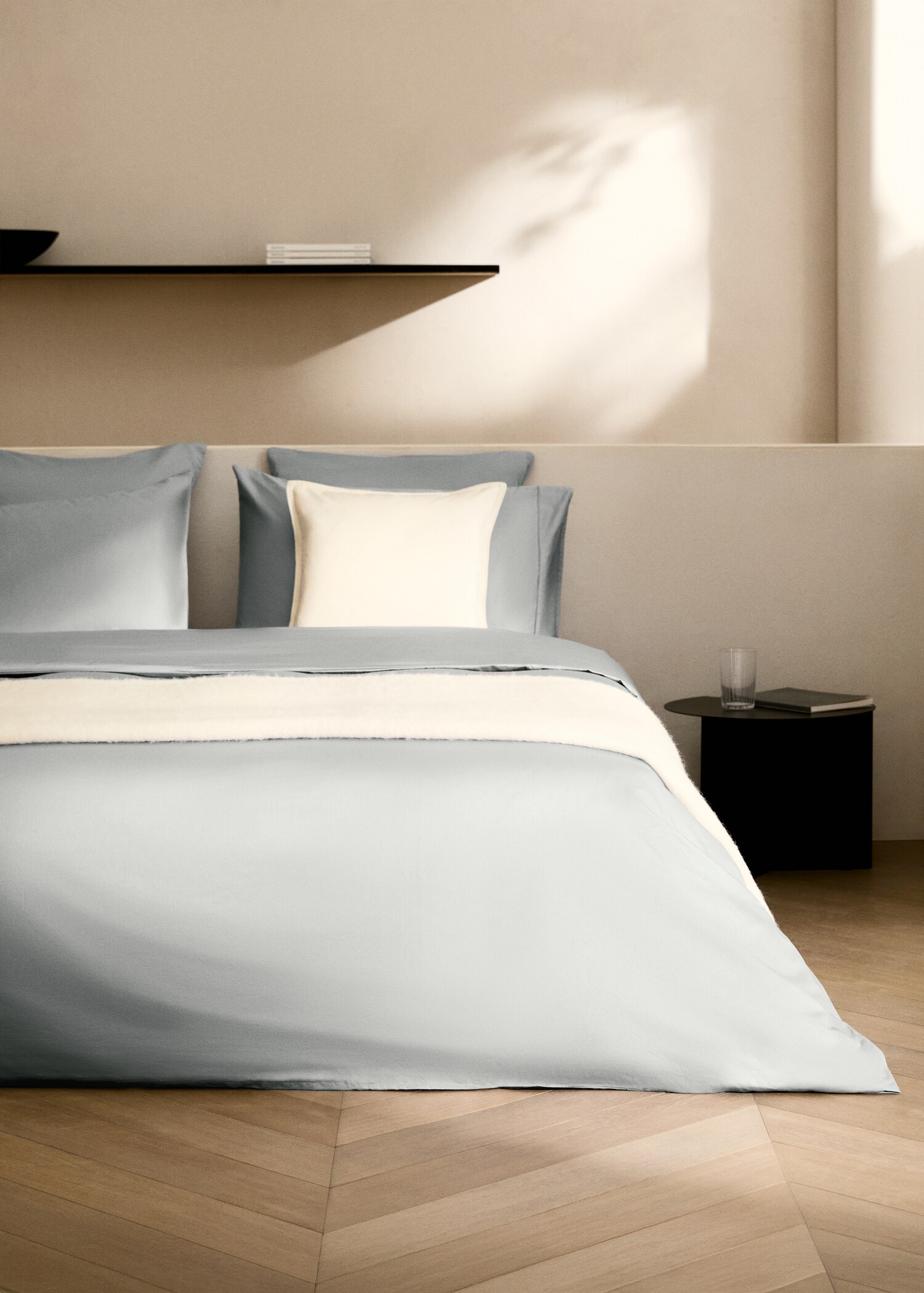 600-thread count satin cotton duvet cover for 90 cm bed - General plane