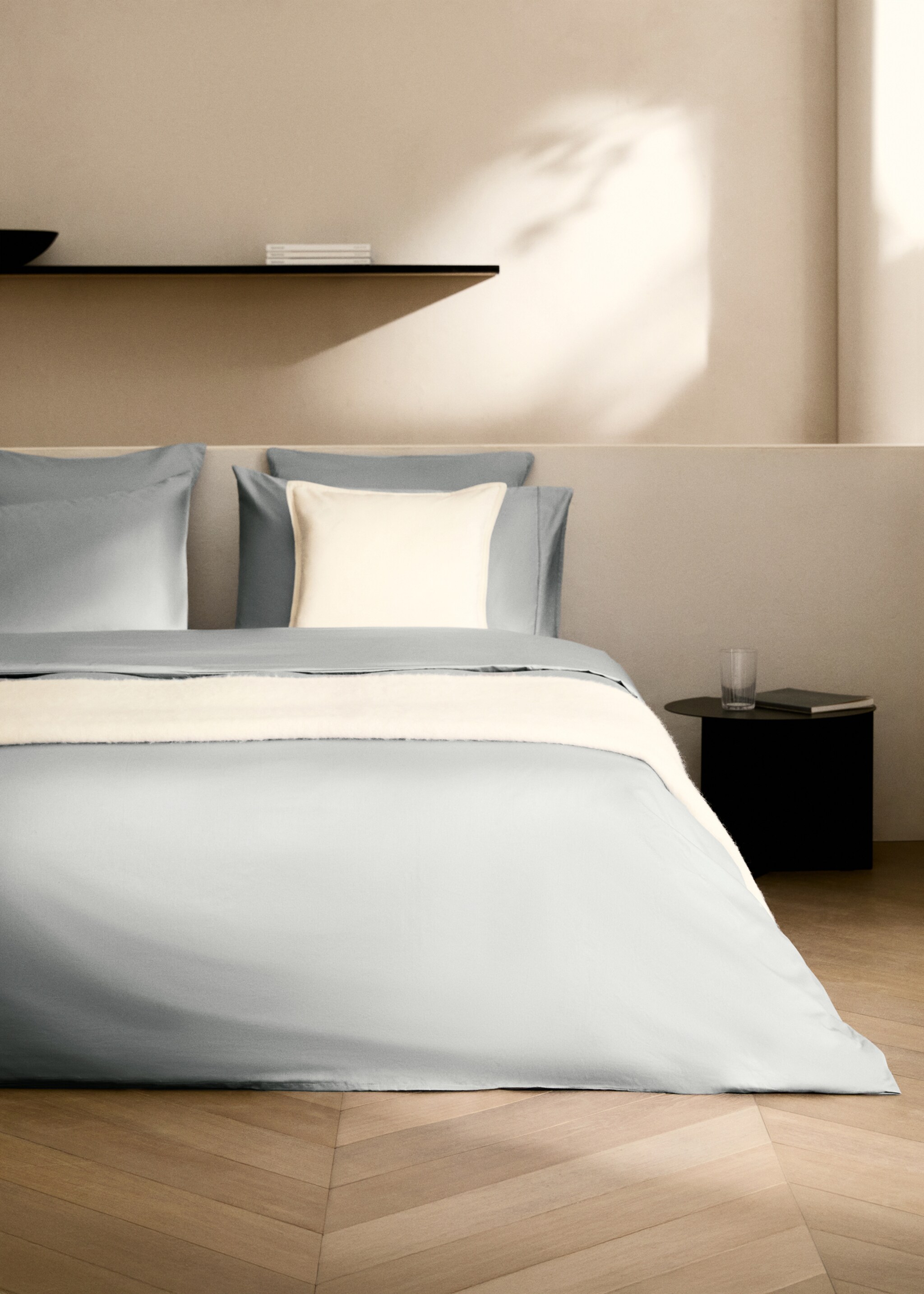 600-thread count satin cotton duvet cover for 180/200 cm bed - General plane