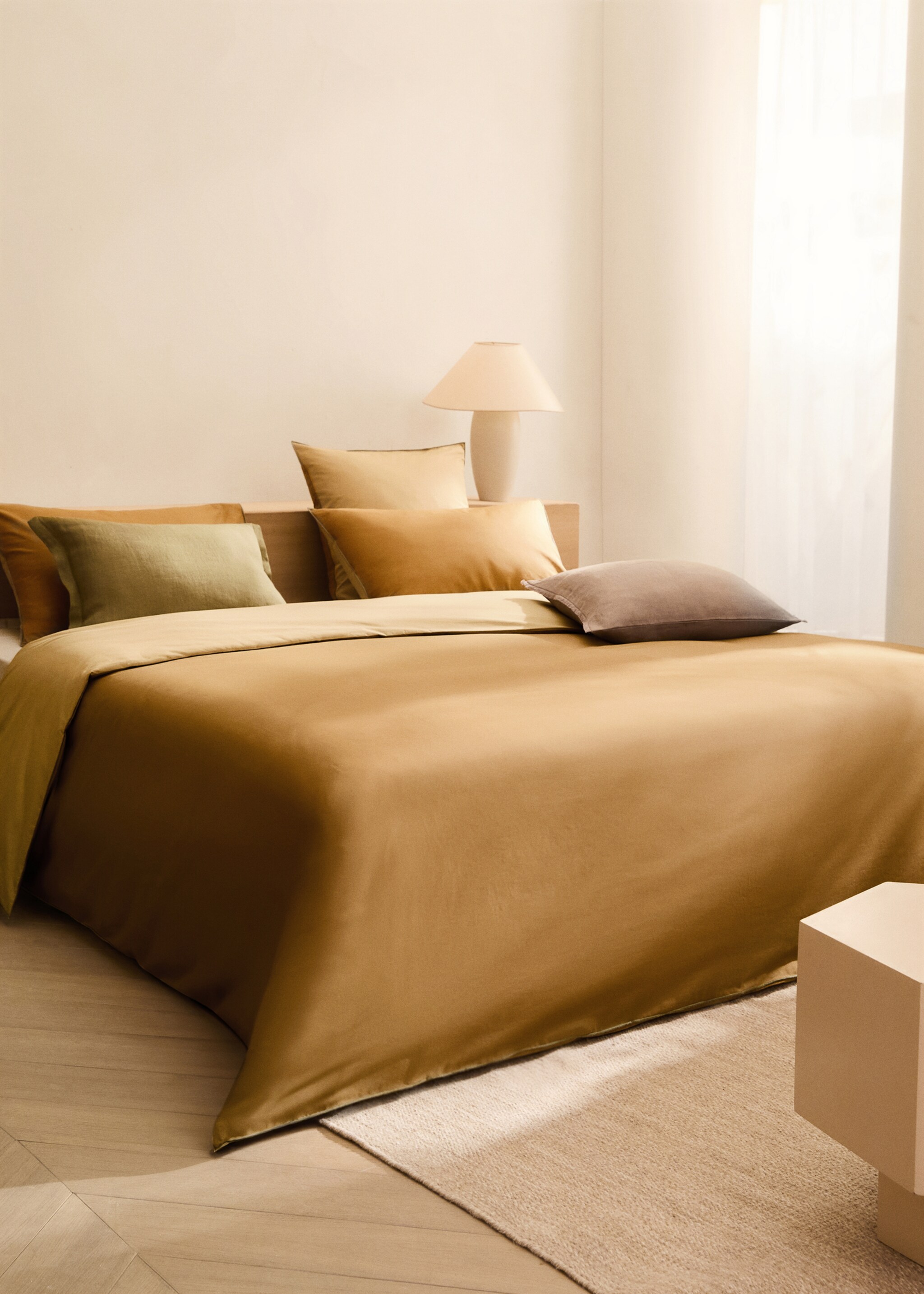Funda nórdica algodón percal reversible cama 180/200 cm - Plano general