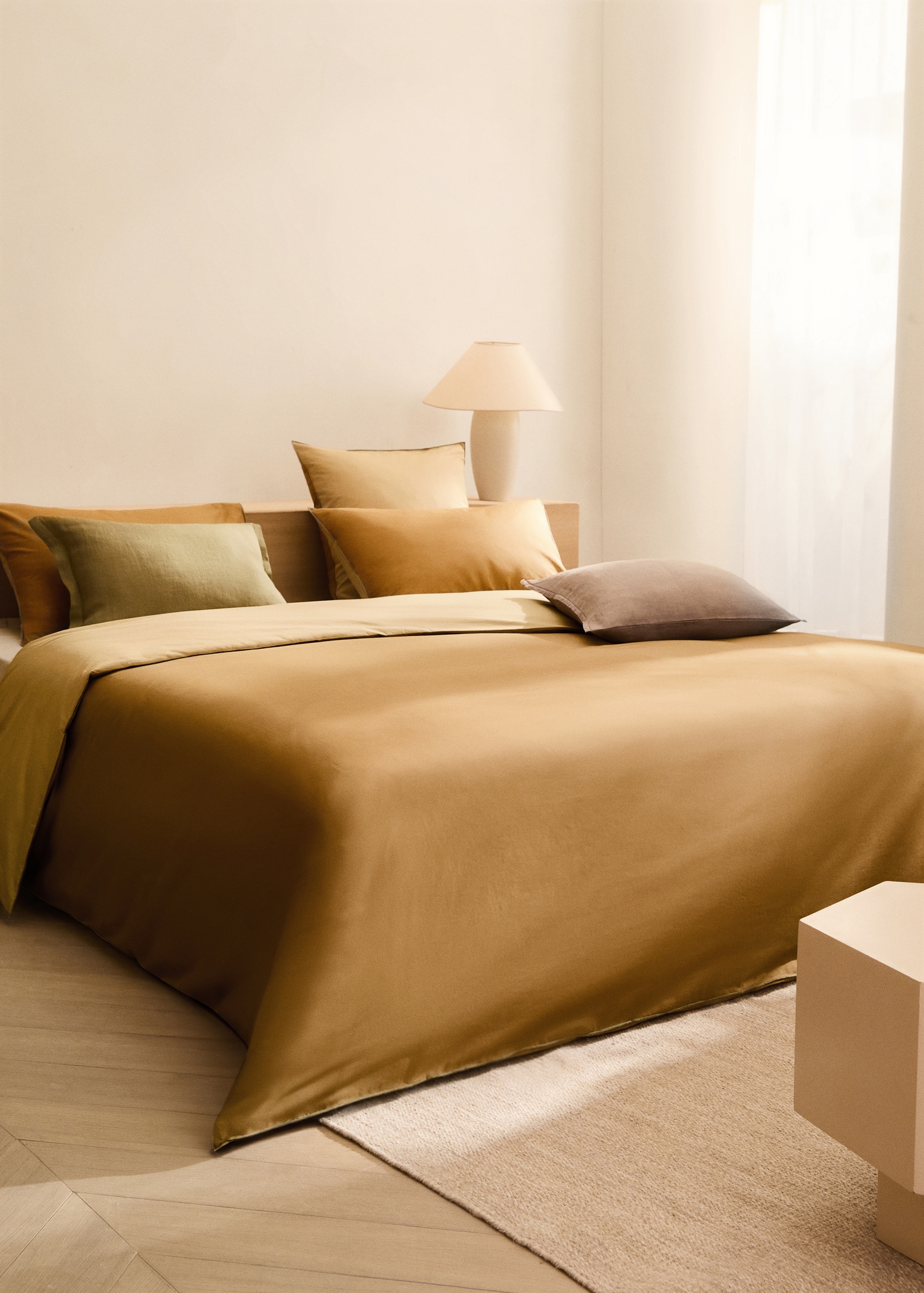 Housse de couette coton percale réversible lit 180/200 cm - Plan général