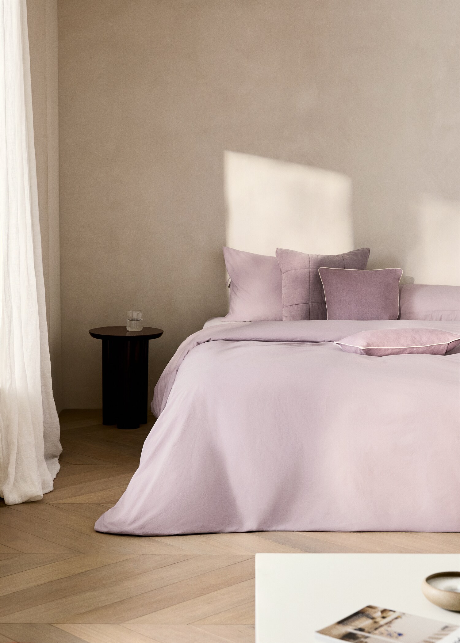 Washed-cotton duvet cover for 135/140 cm bed - General plane
