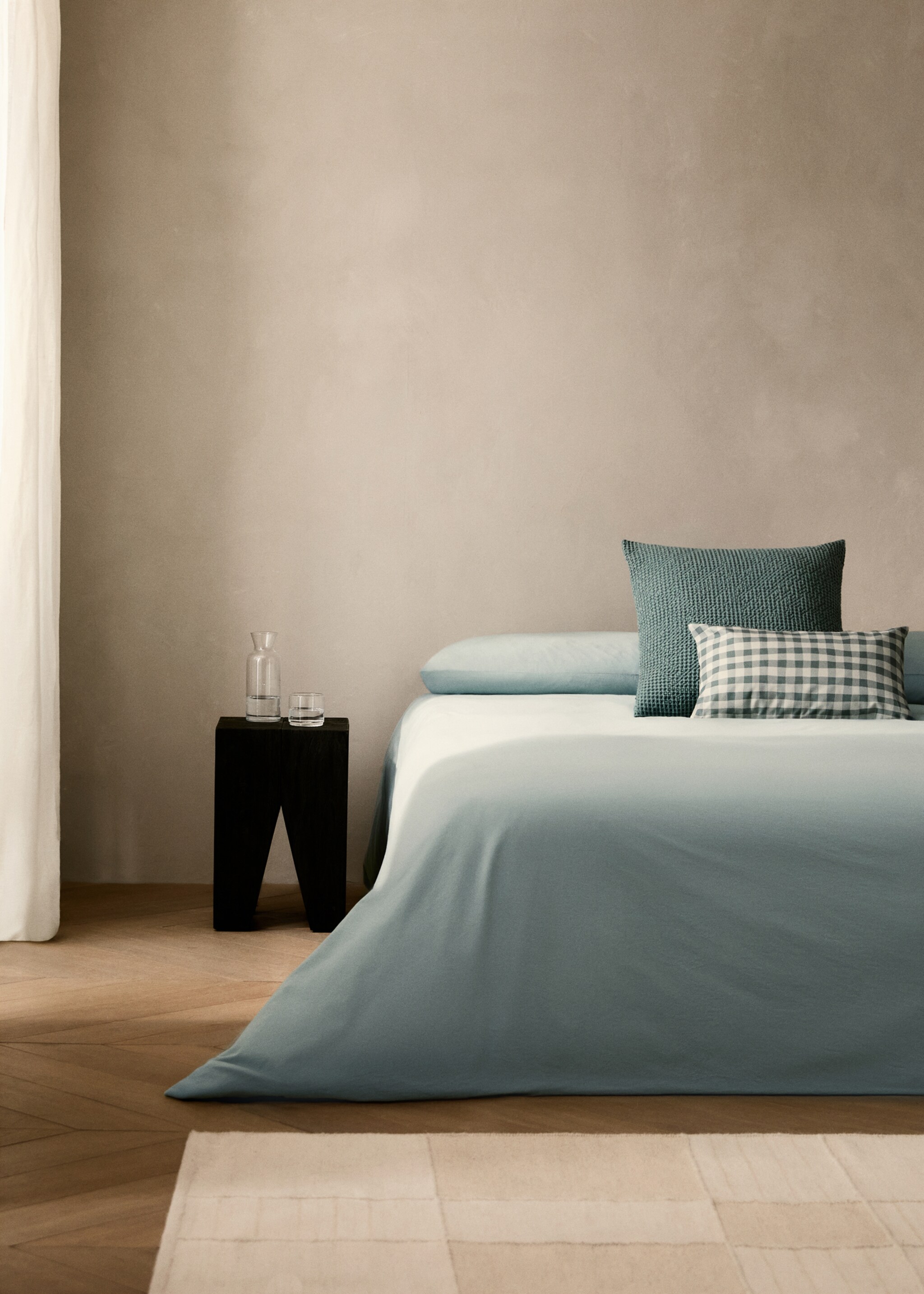 150/160cm washed cotton duvet cover - General plane