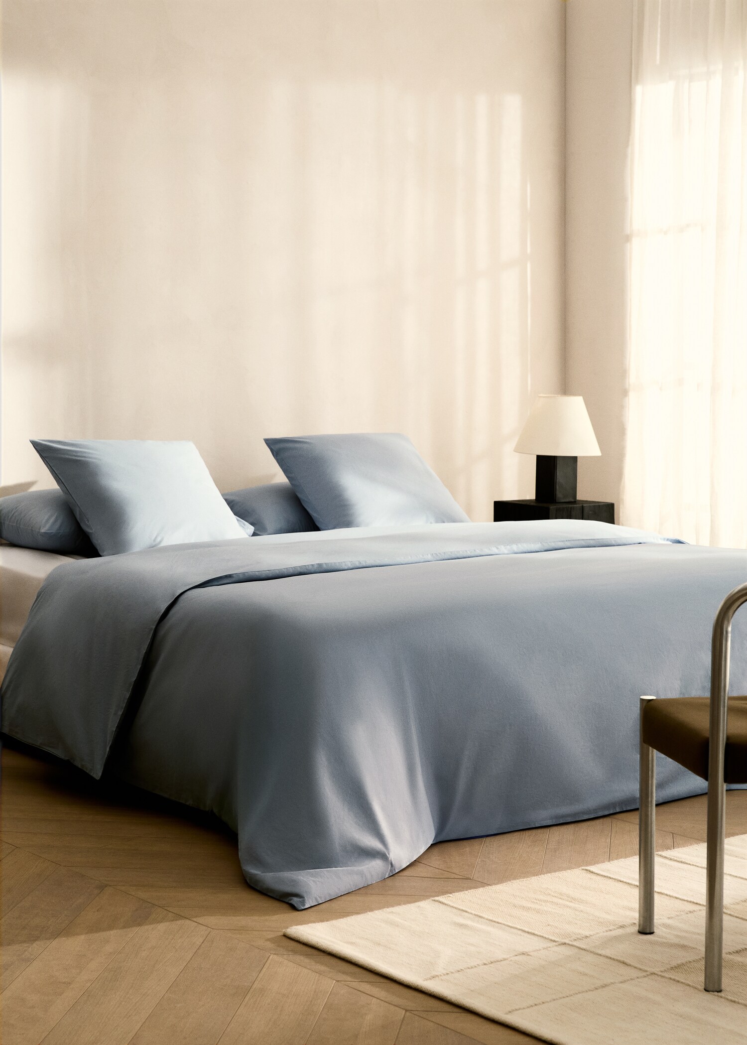 Housse de couette percale de coton lit 180/200 cm - Plan général