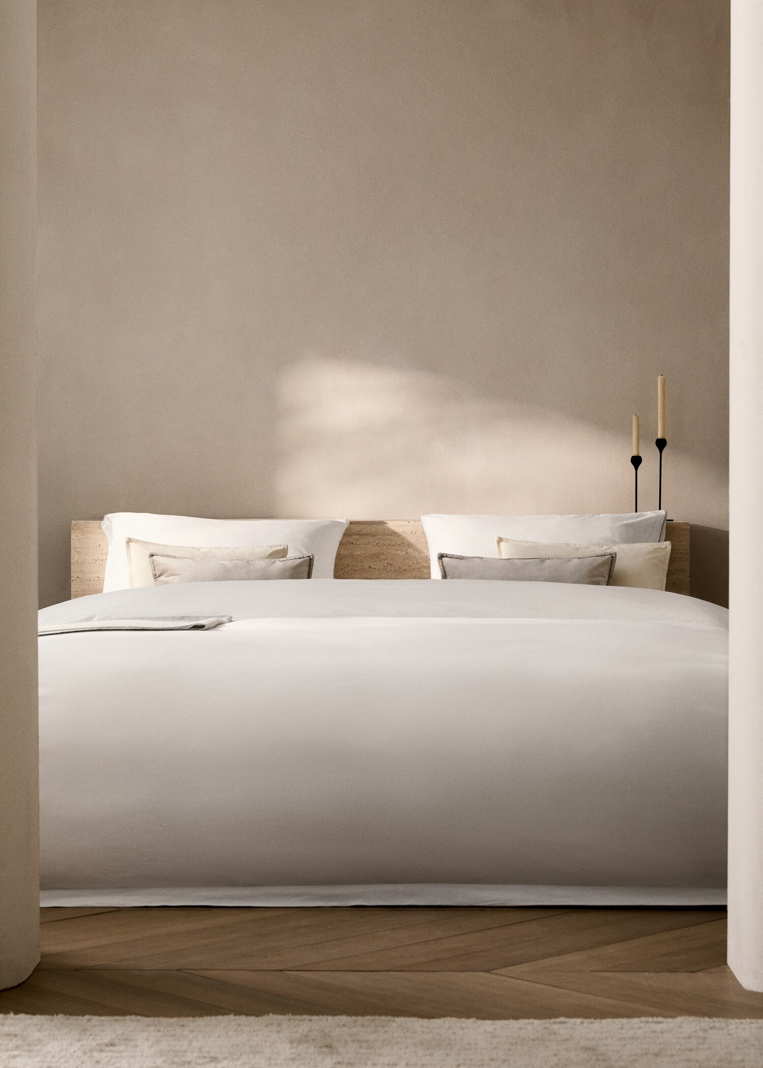 Housse de couette percale de coton overlock lit 150/160 cm - Plan général