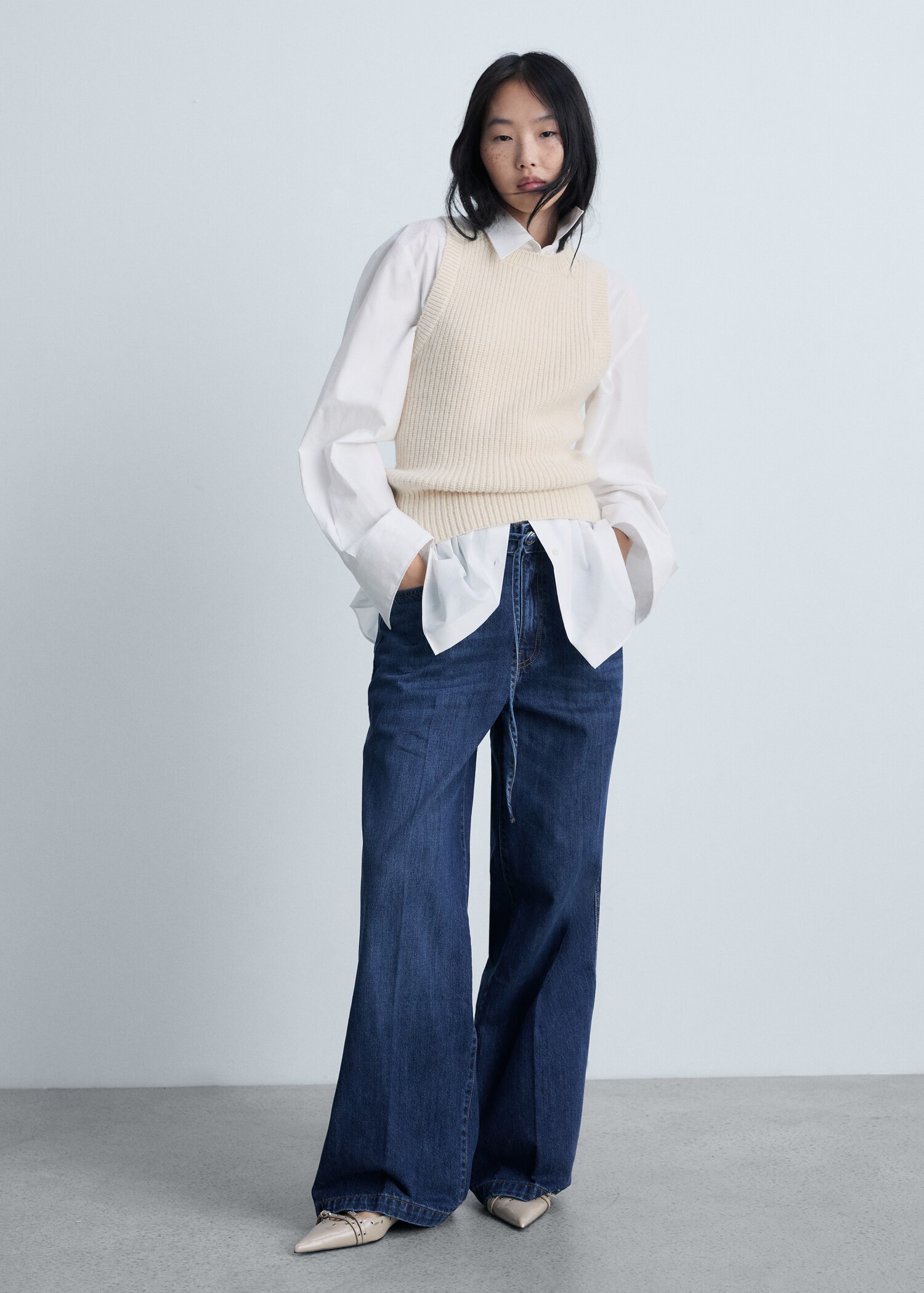 Jeans wideleg cintura - Piano generale