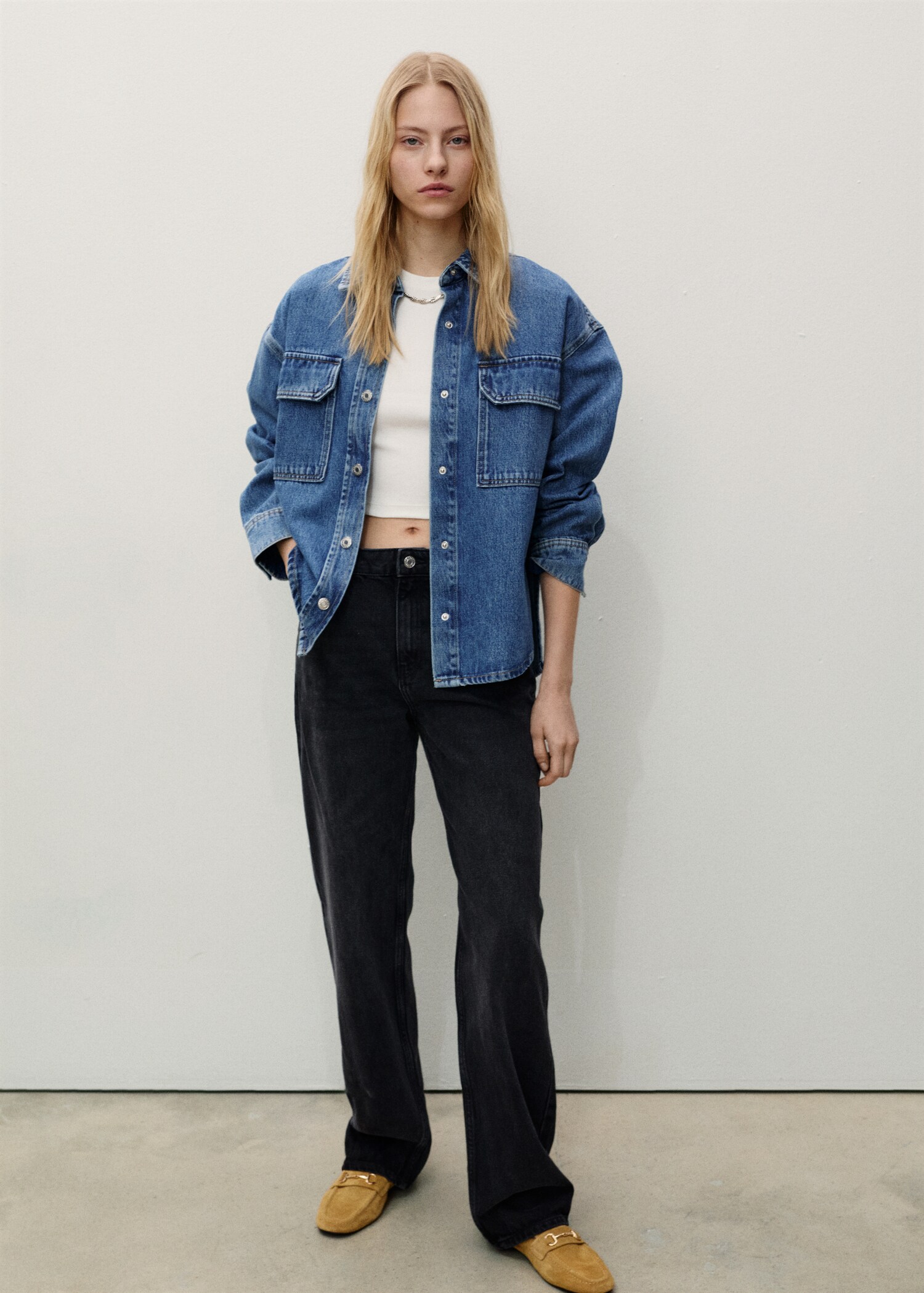 Miami medium-rise straight-fit jeans - General plane