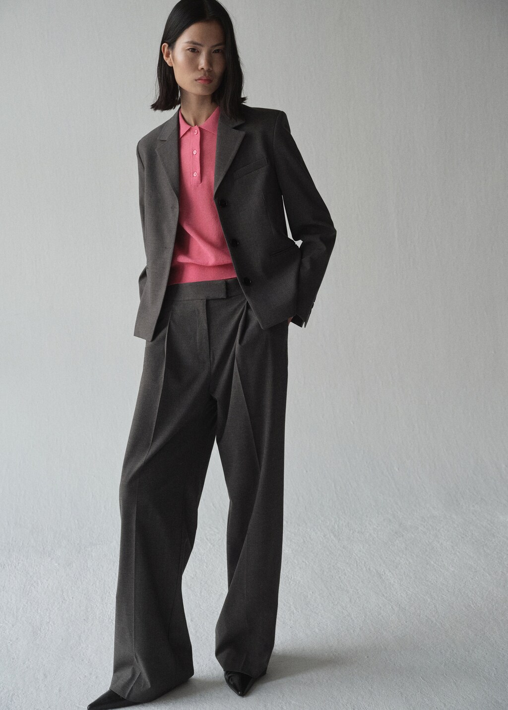 amel - 【amel】bicolor polo neck knit Polo sweater | Circolo 1901