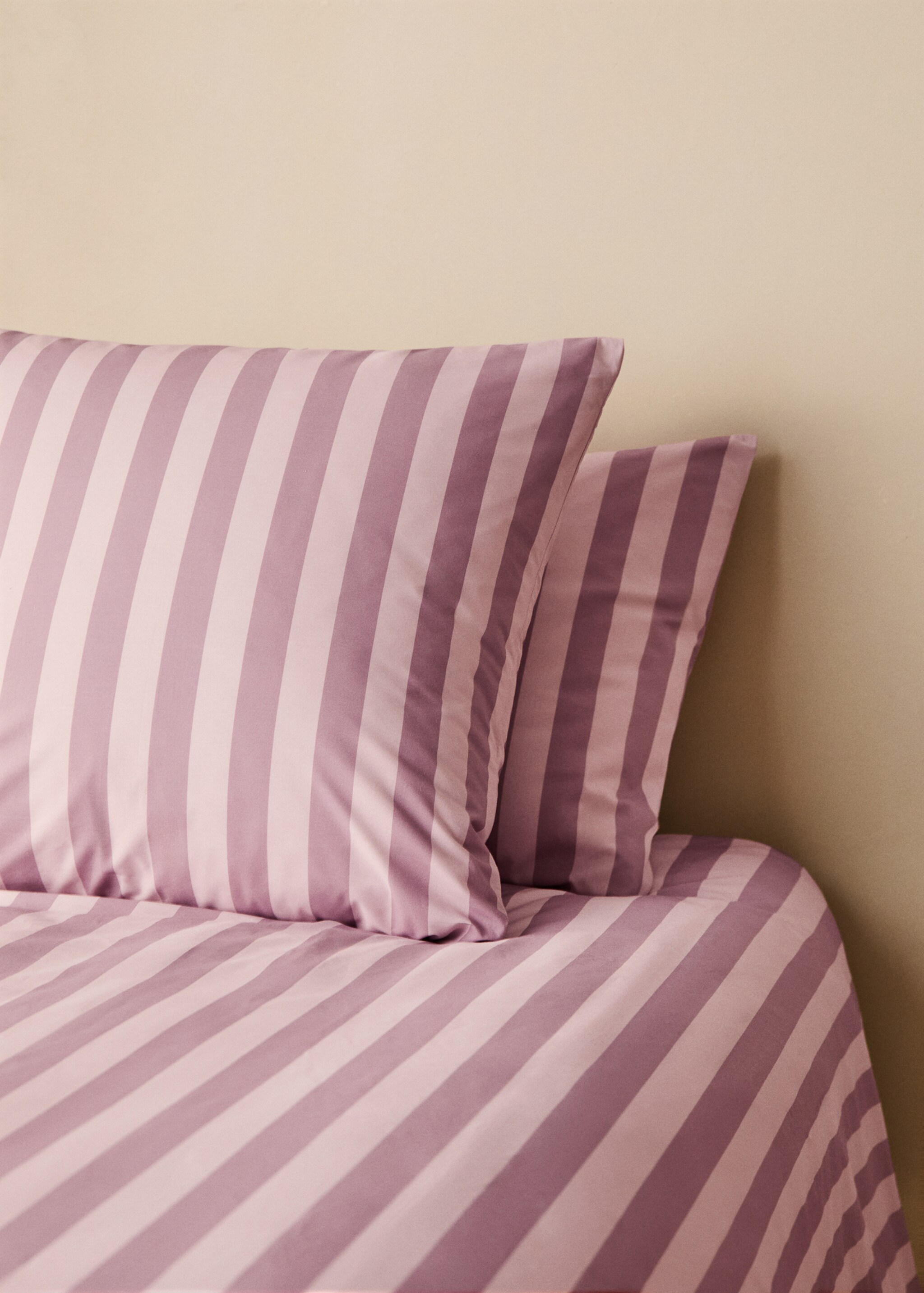 Cotton percale thick-striped children's pillowcase, 50x75 cm - General plane