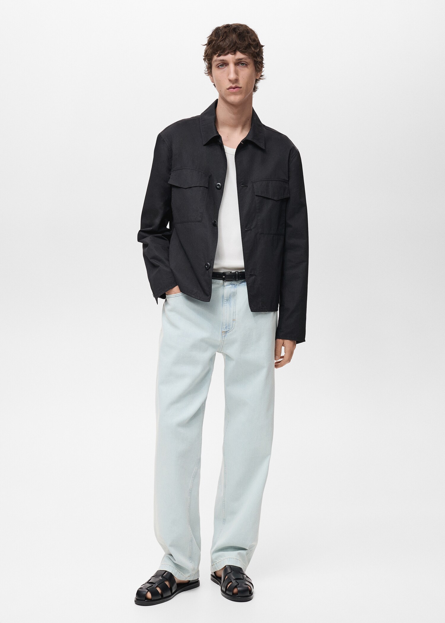 Relaxed-fit cotton overshirt - General plane