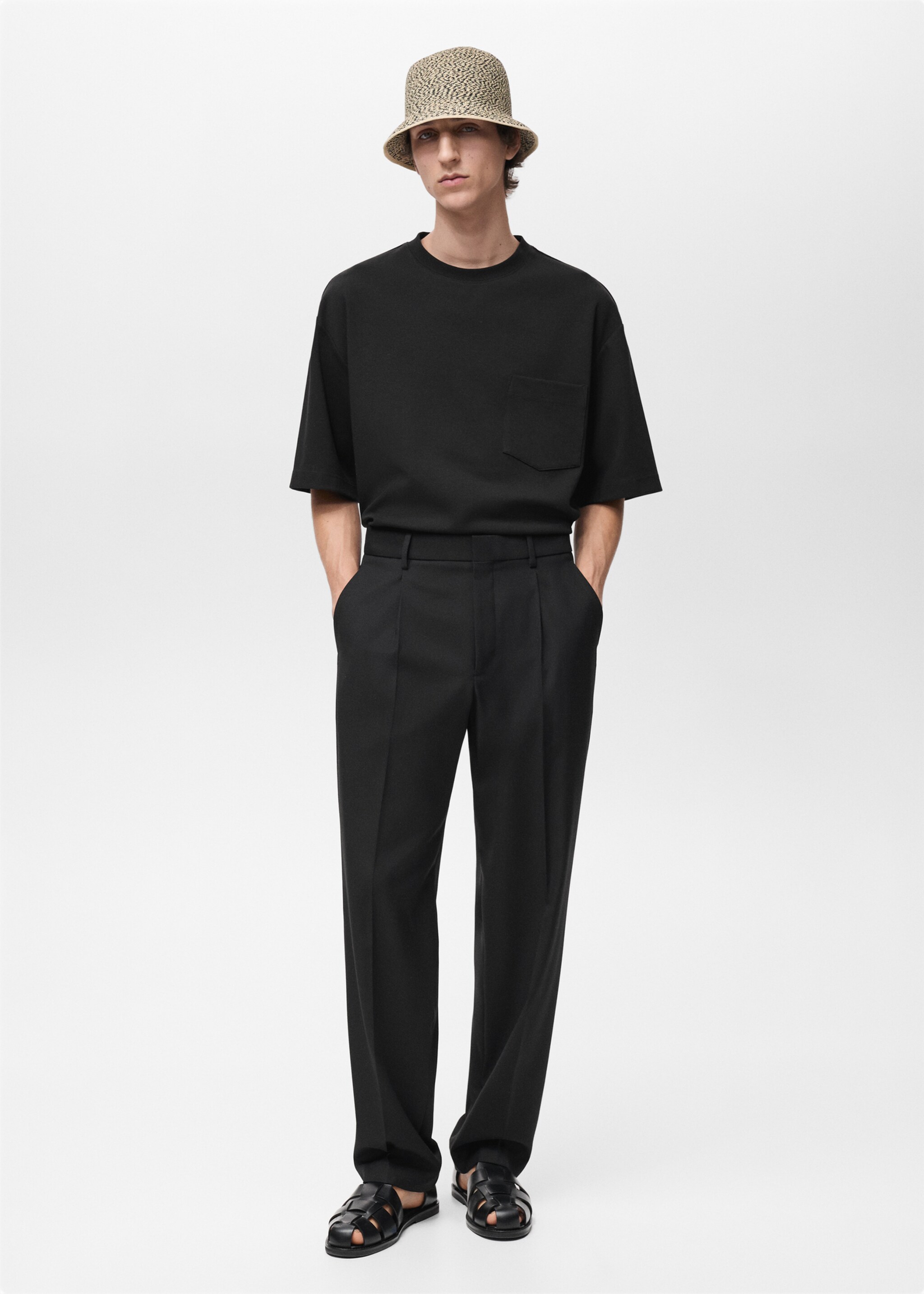 Camiseta oversized bolsillo - Plano general