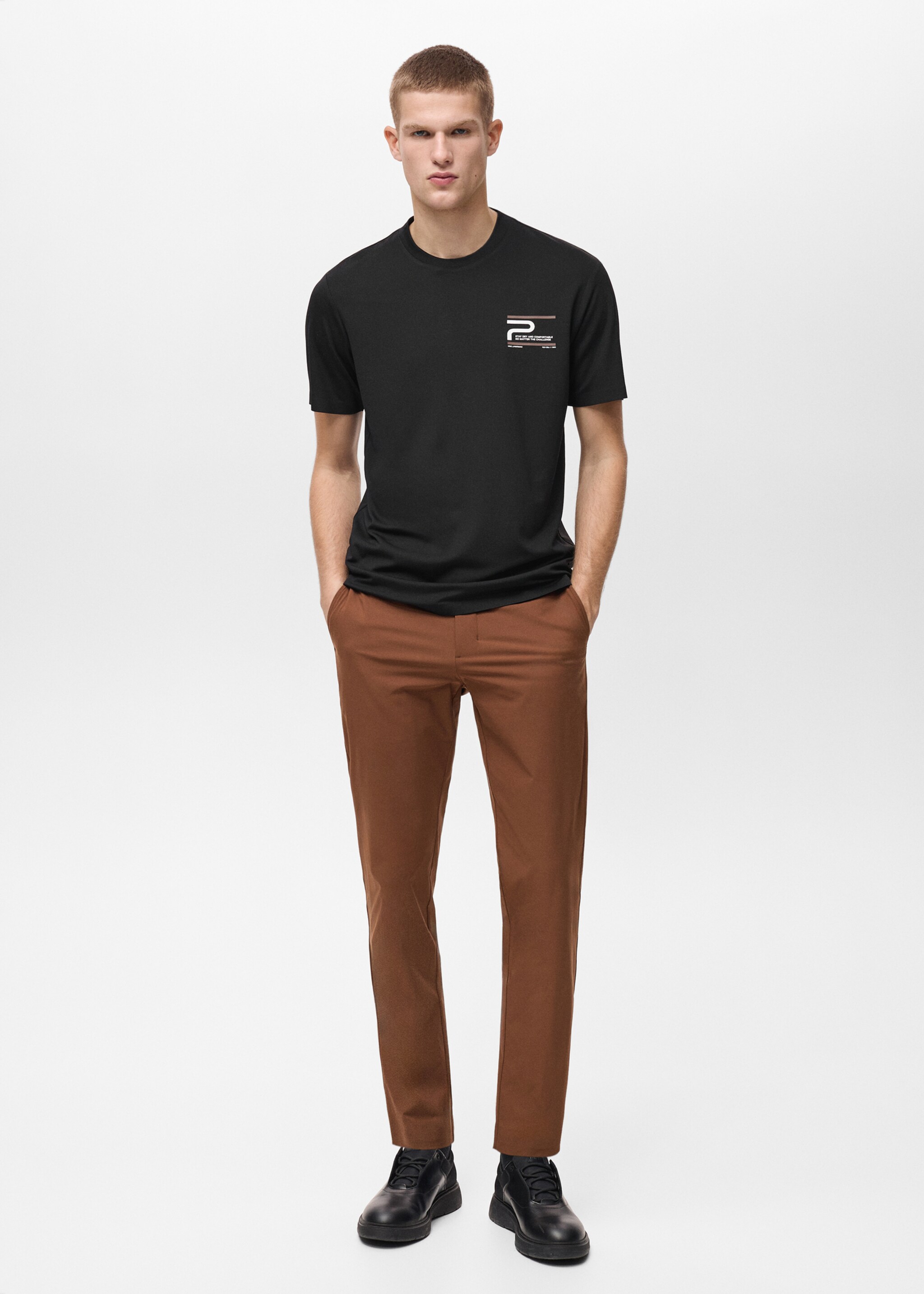 COOLMAX® slim fit printed T-shirt - General plane