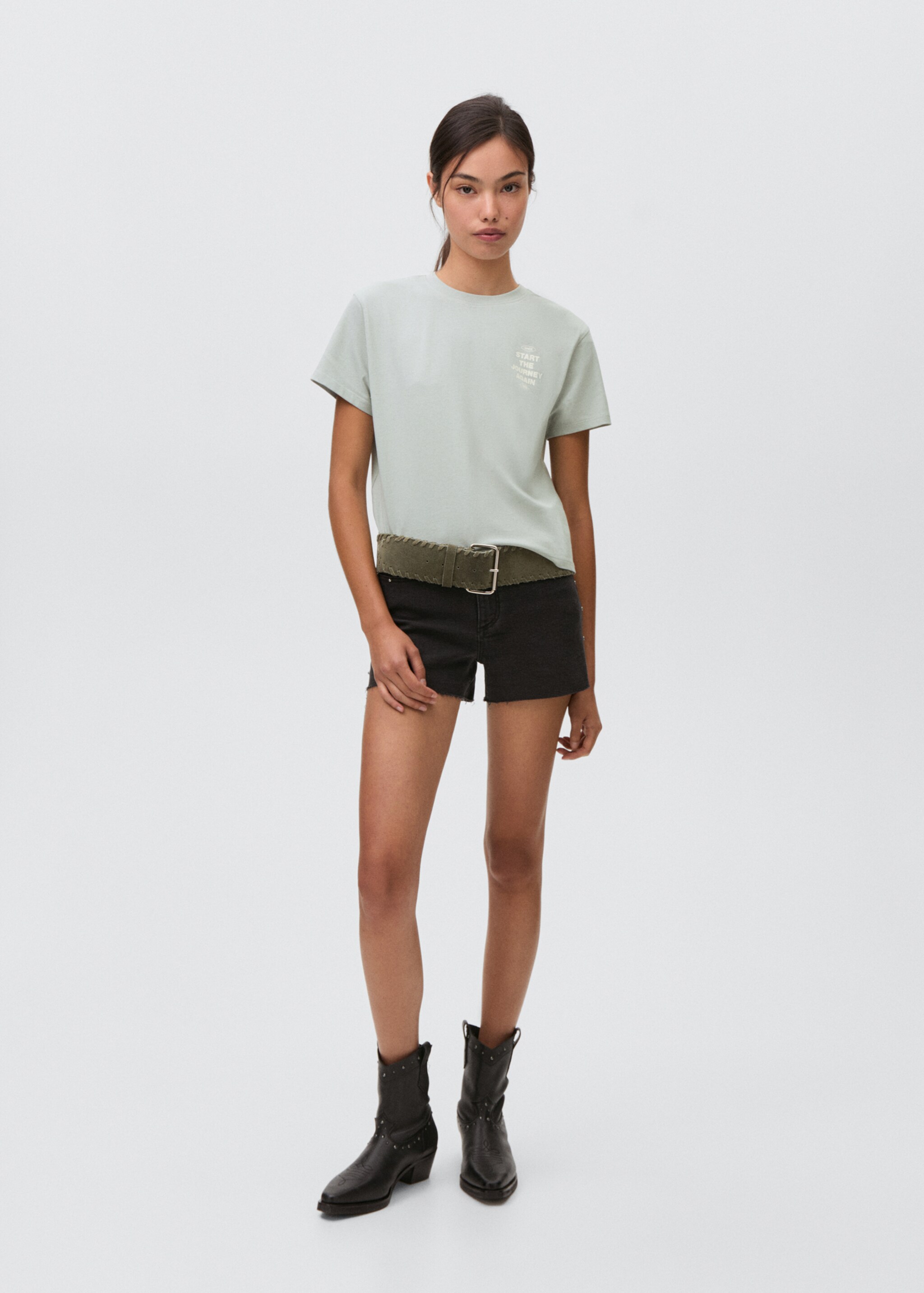 Message cotton T-shirt - General plane