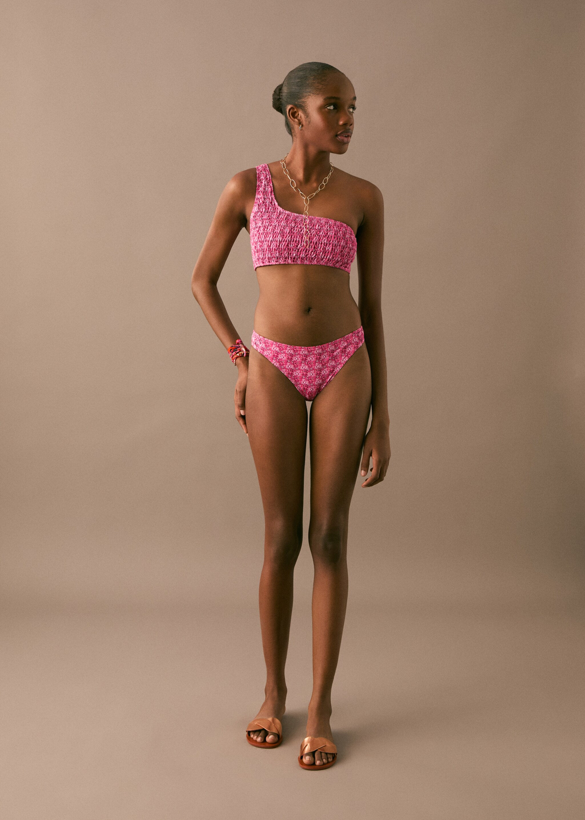 Bikini imprimé asymétrique - Plan général