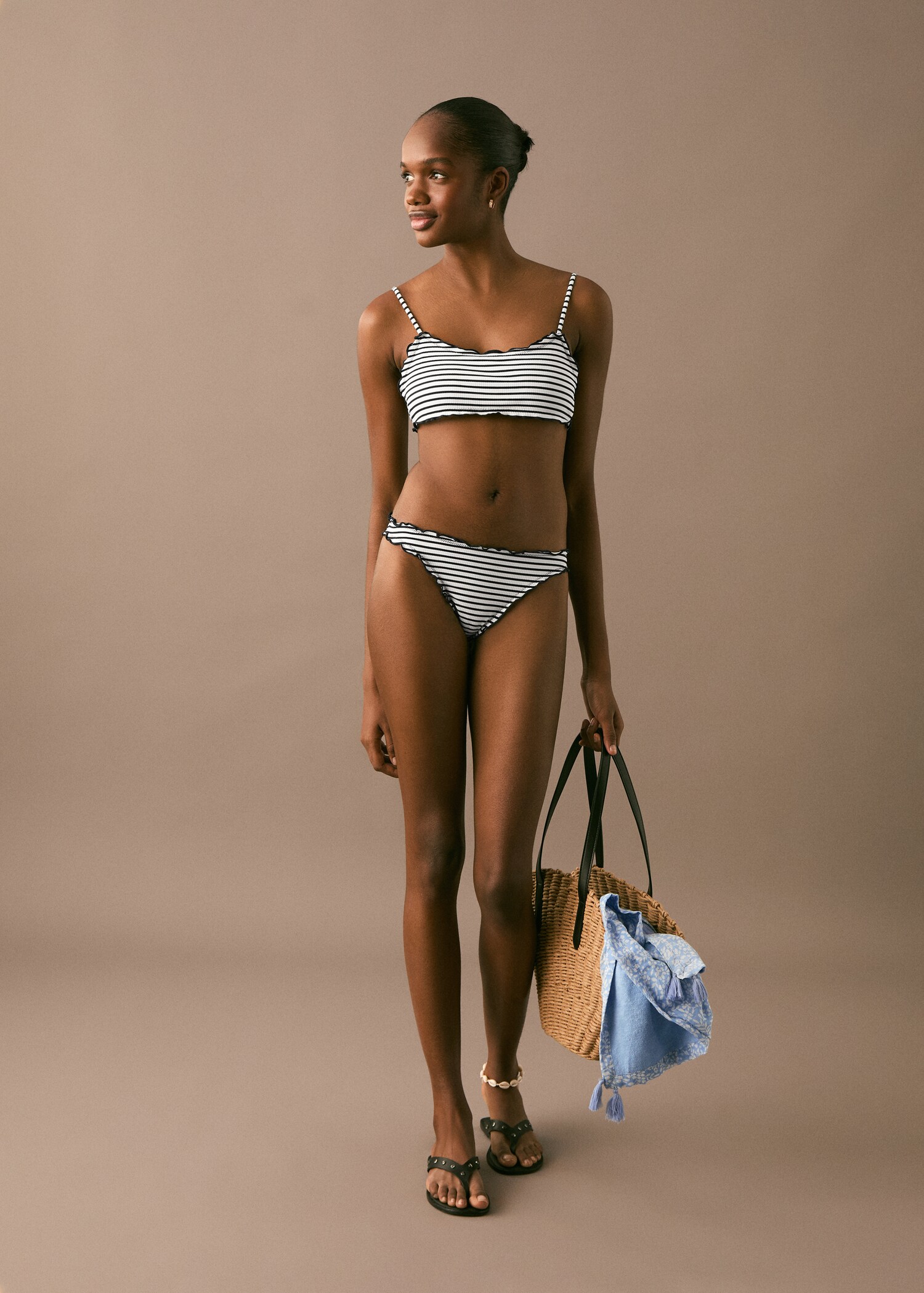 Striped bikini with trim - General plane