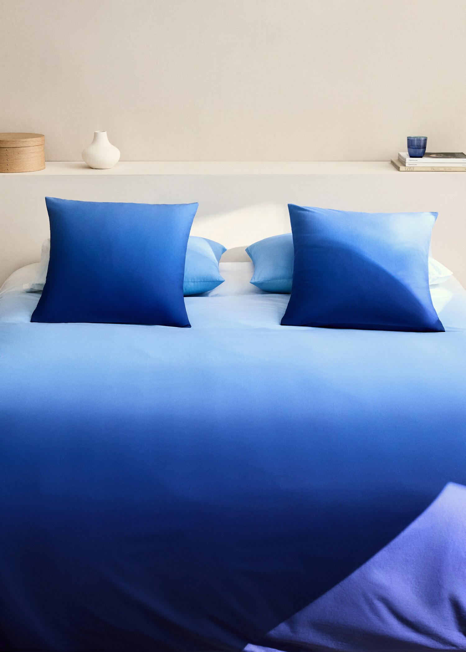 Cotton percale tie-dye duvet cover for 135/140 cm bed - General plane