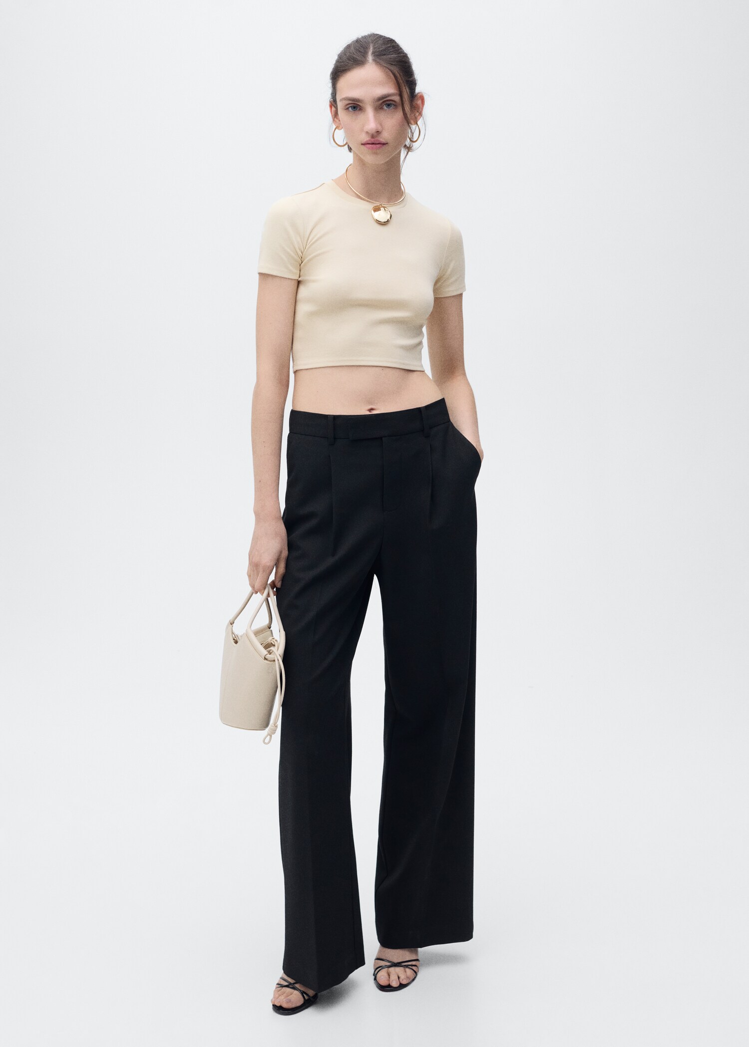 Fitted cropped t-shirt - General plane