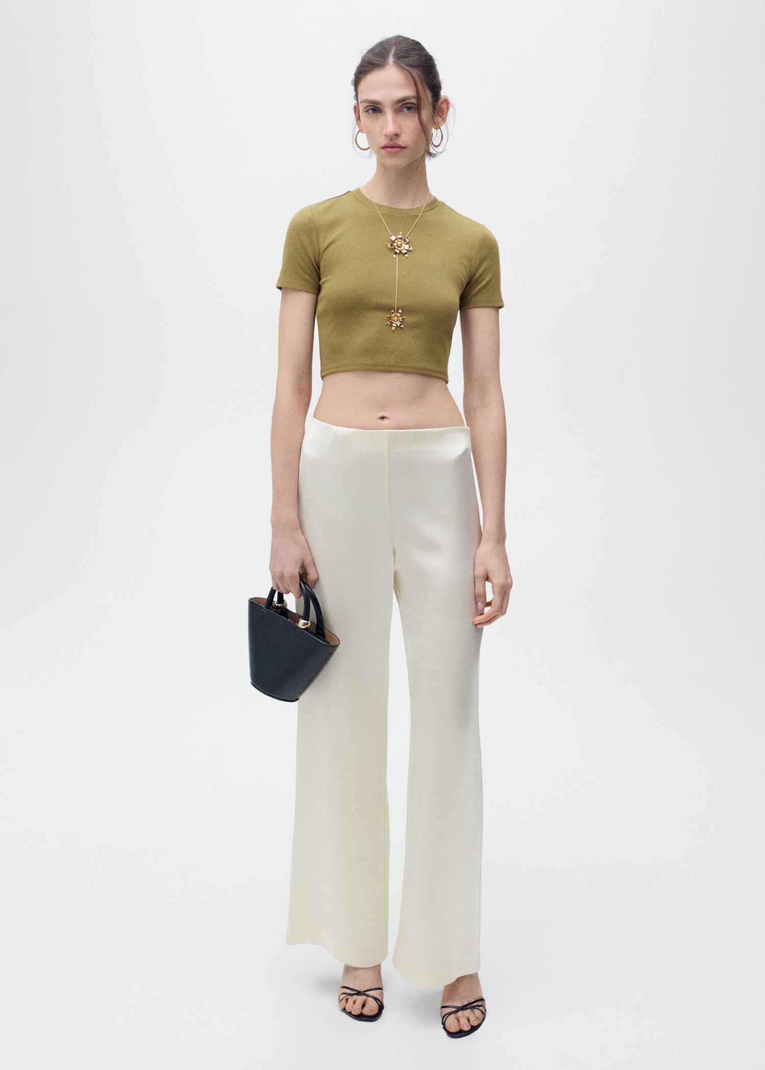 Fitted cropped t-shirt - General plane