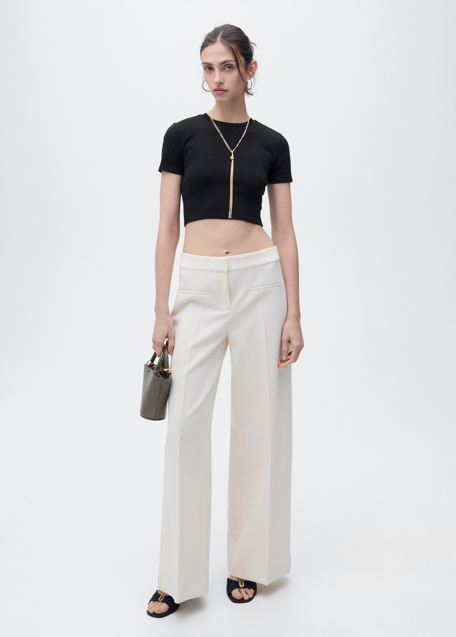 Fitted cropped t-shirt - General plane