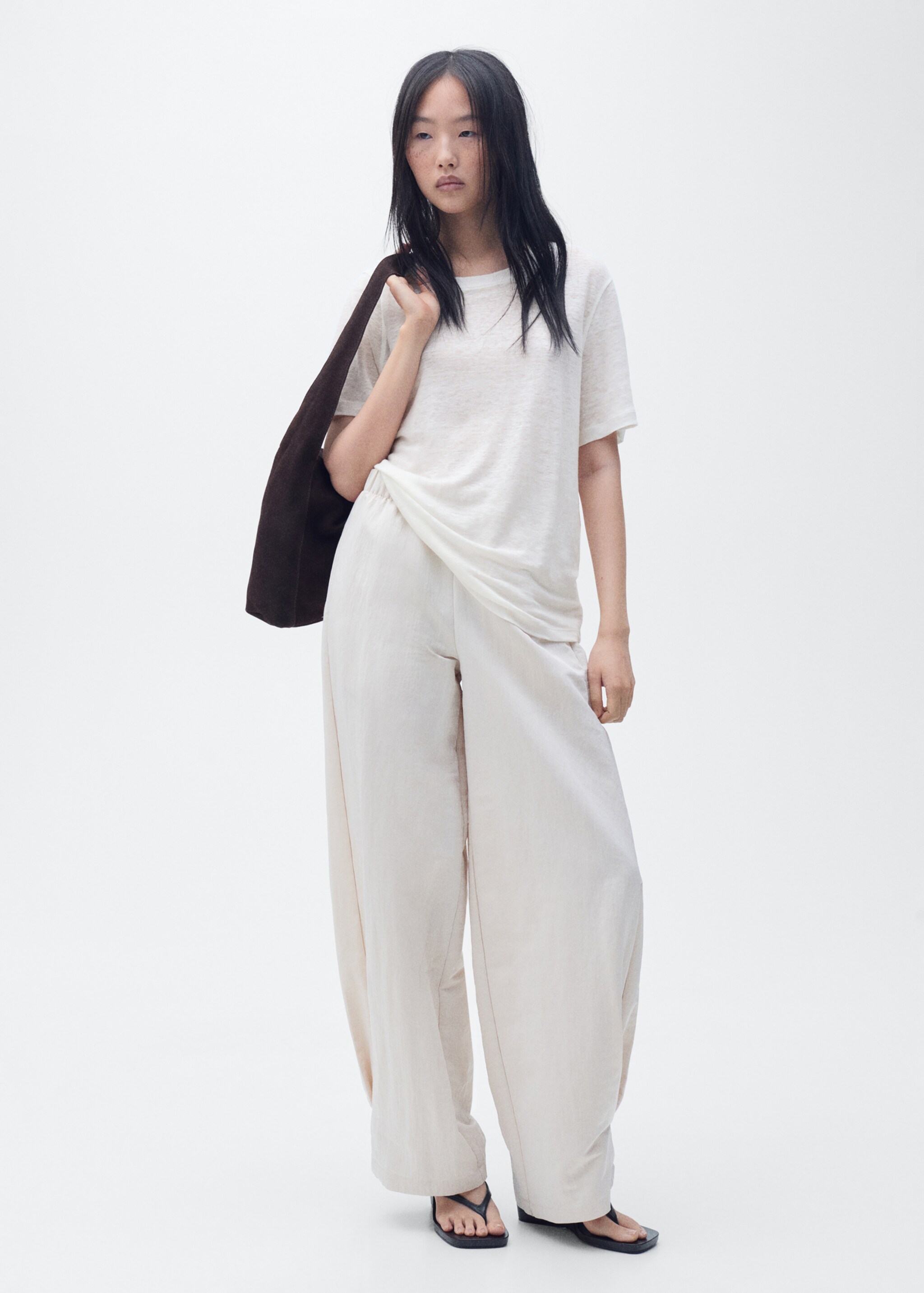 Short-sleeved linen t-shirt - General plane