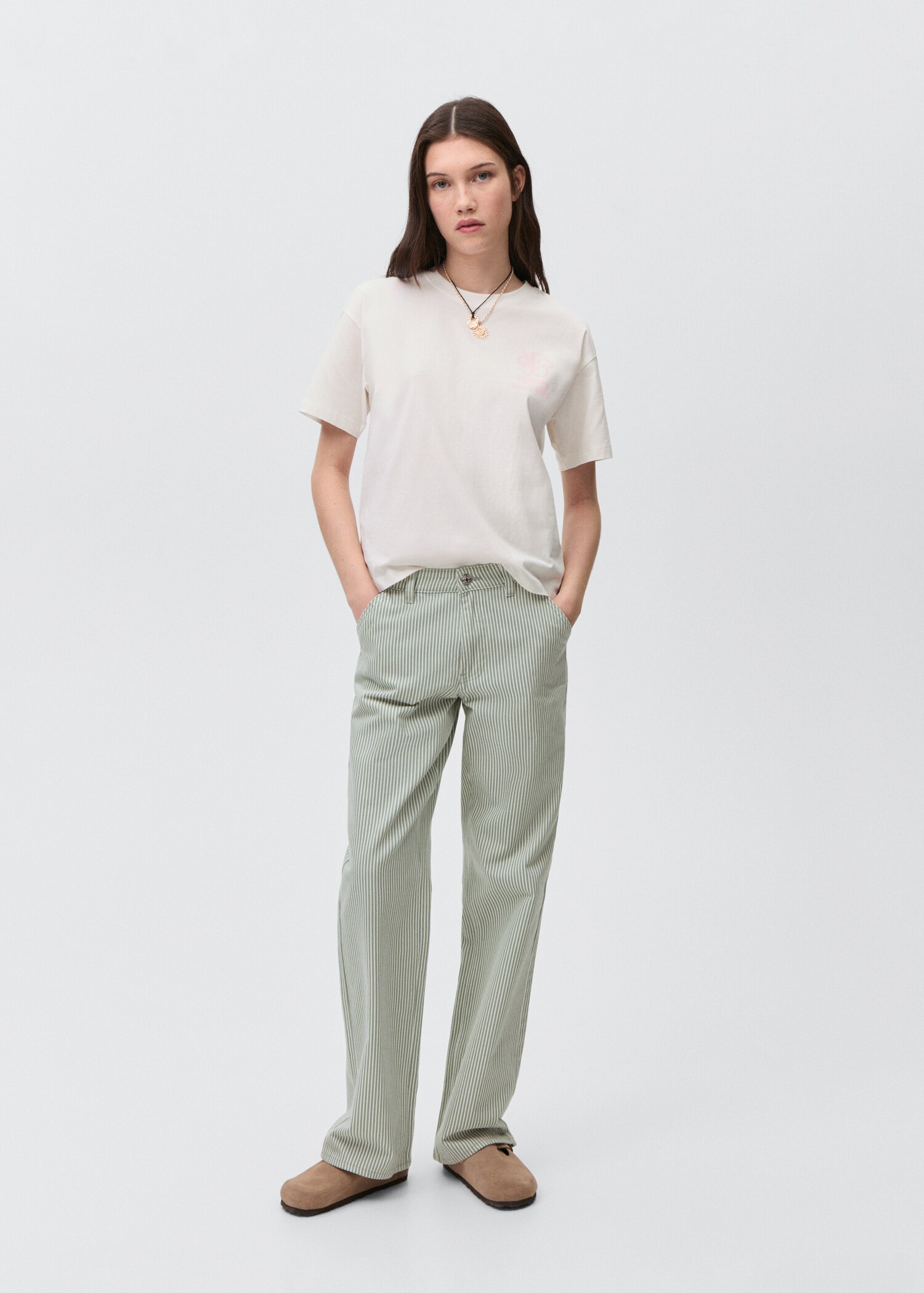 Printed cotton-blend t-shirt - General plane