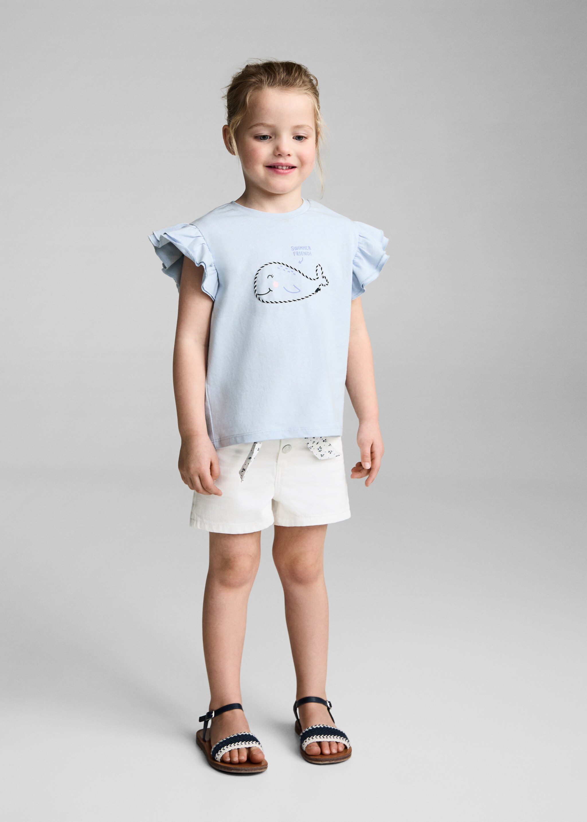 Ruffles embroidered  t-shirt - General plane