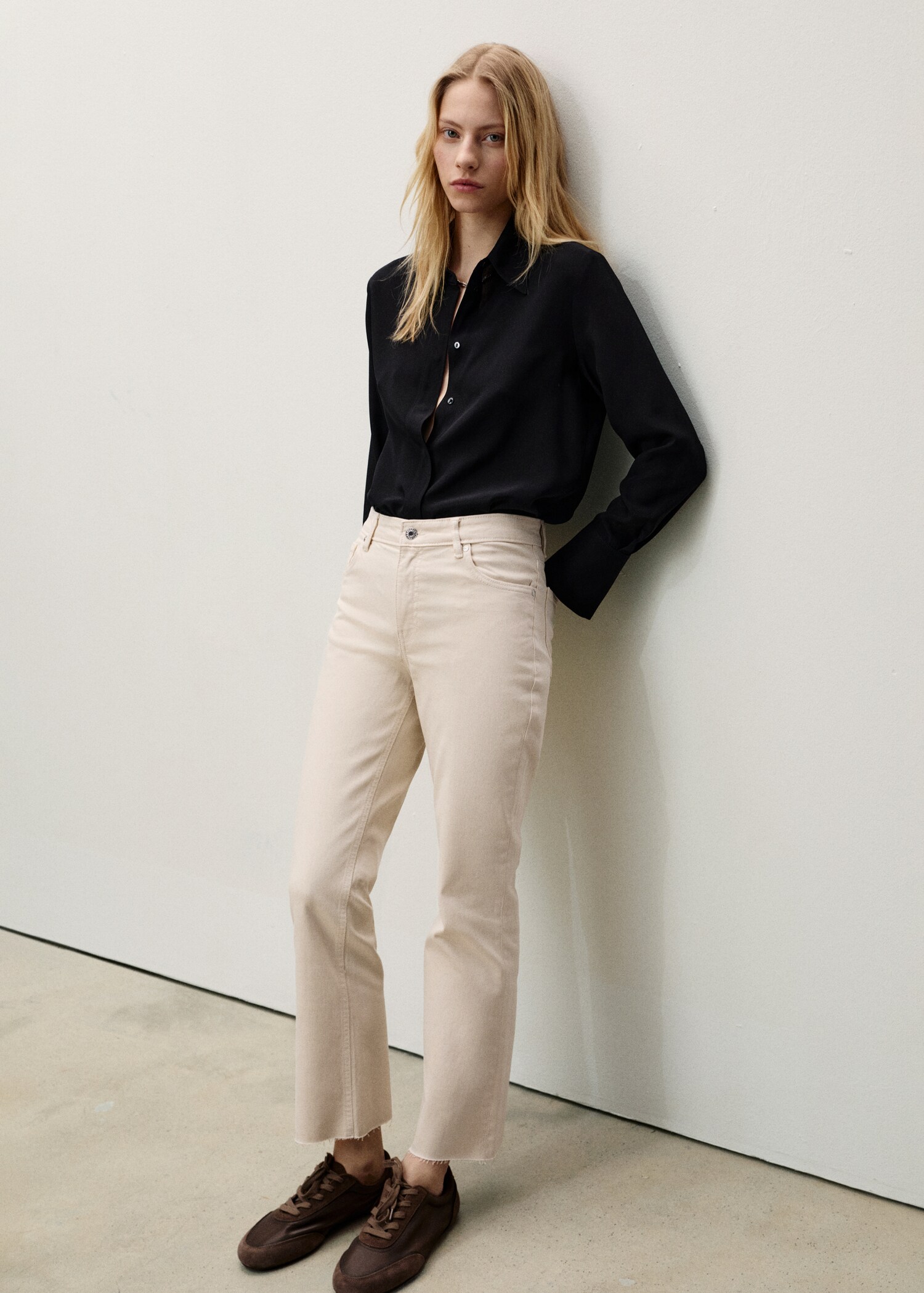 Sienna flared cropped jeans - General plane
