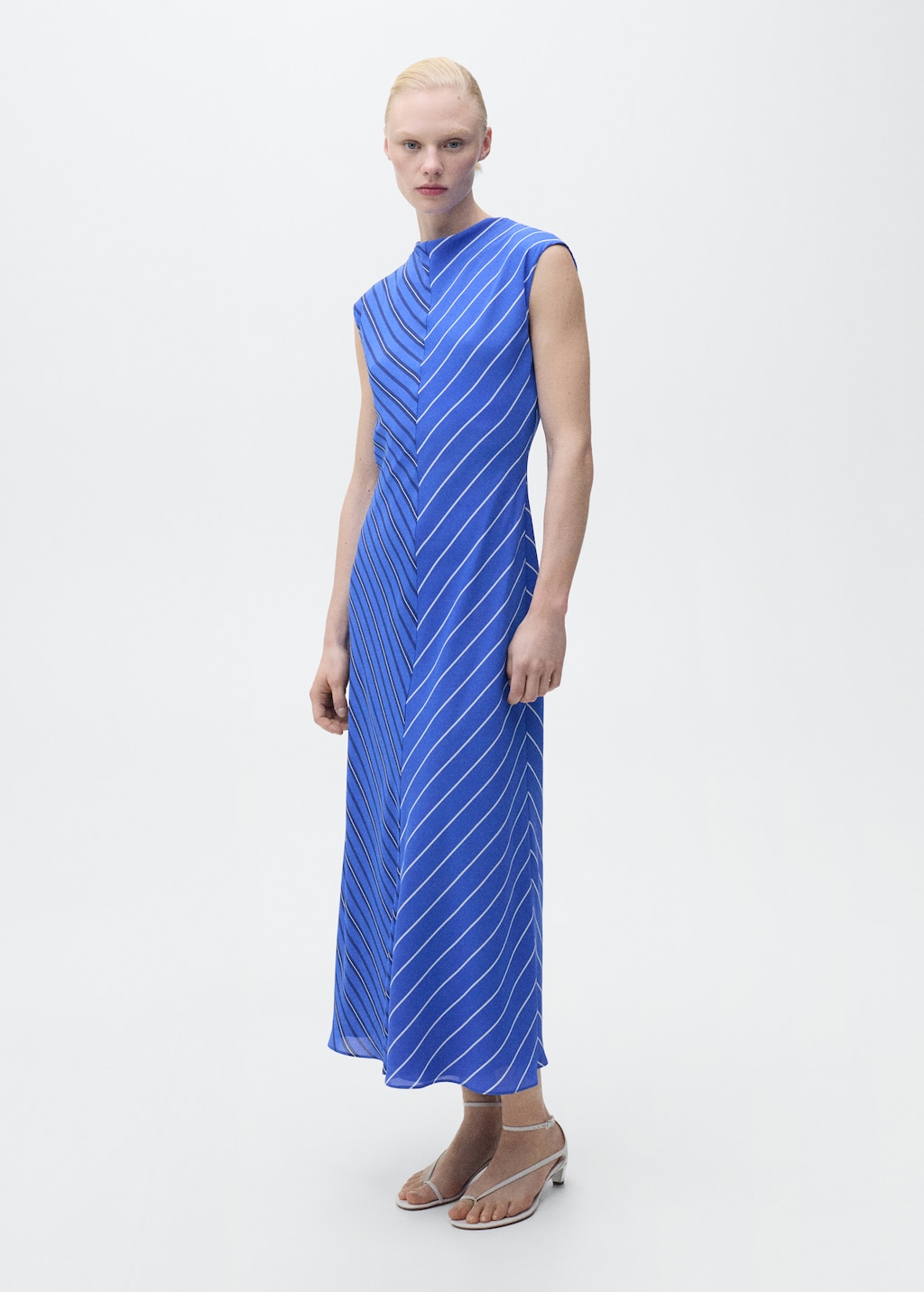 Combined striped flared dress - Women | MANGO USA Combined striped flared dress - Women | MANGO USA