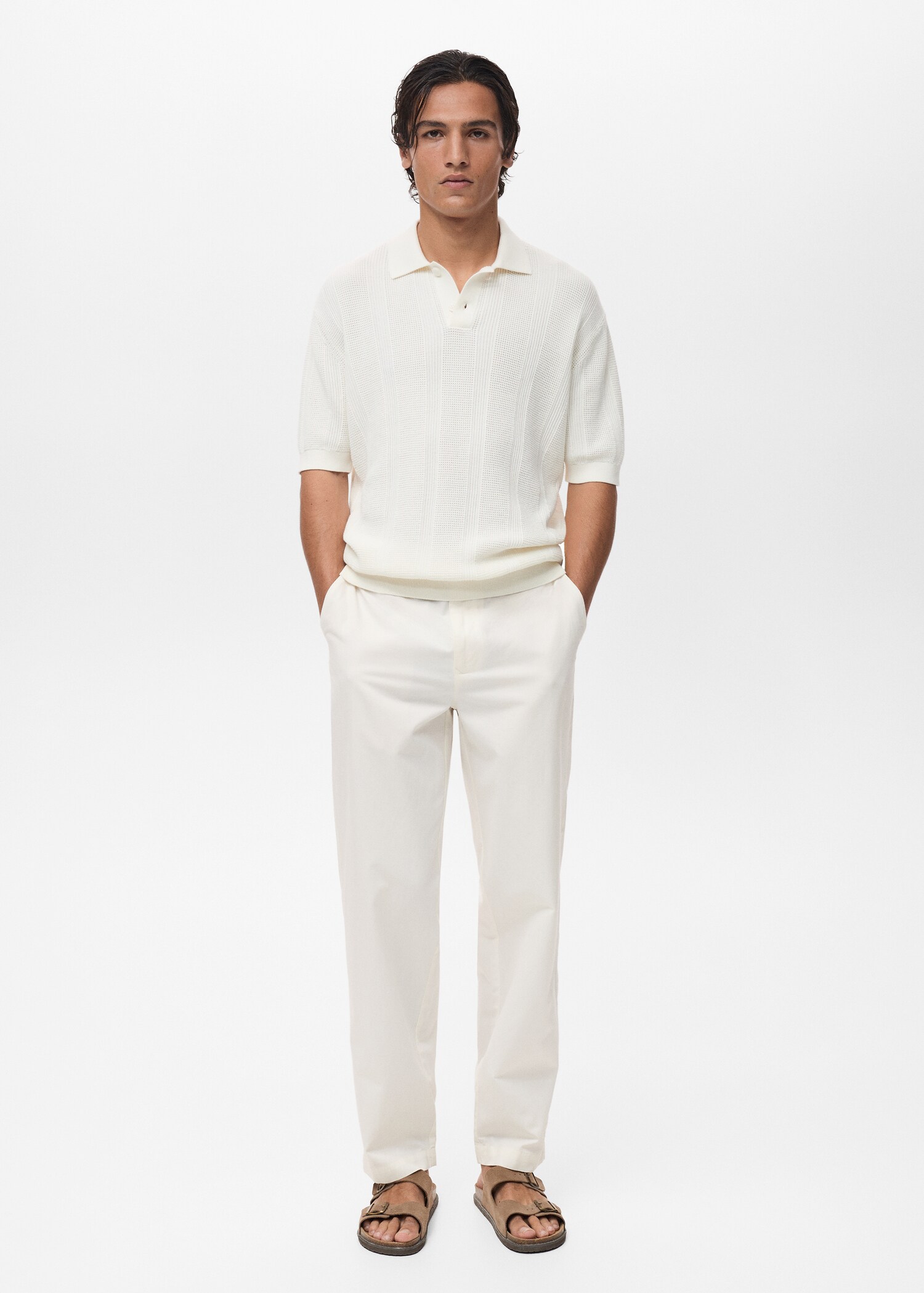 Regular-fit linen pants - General plane
