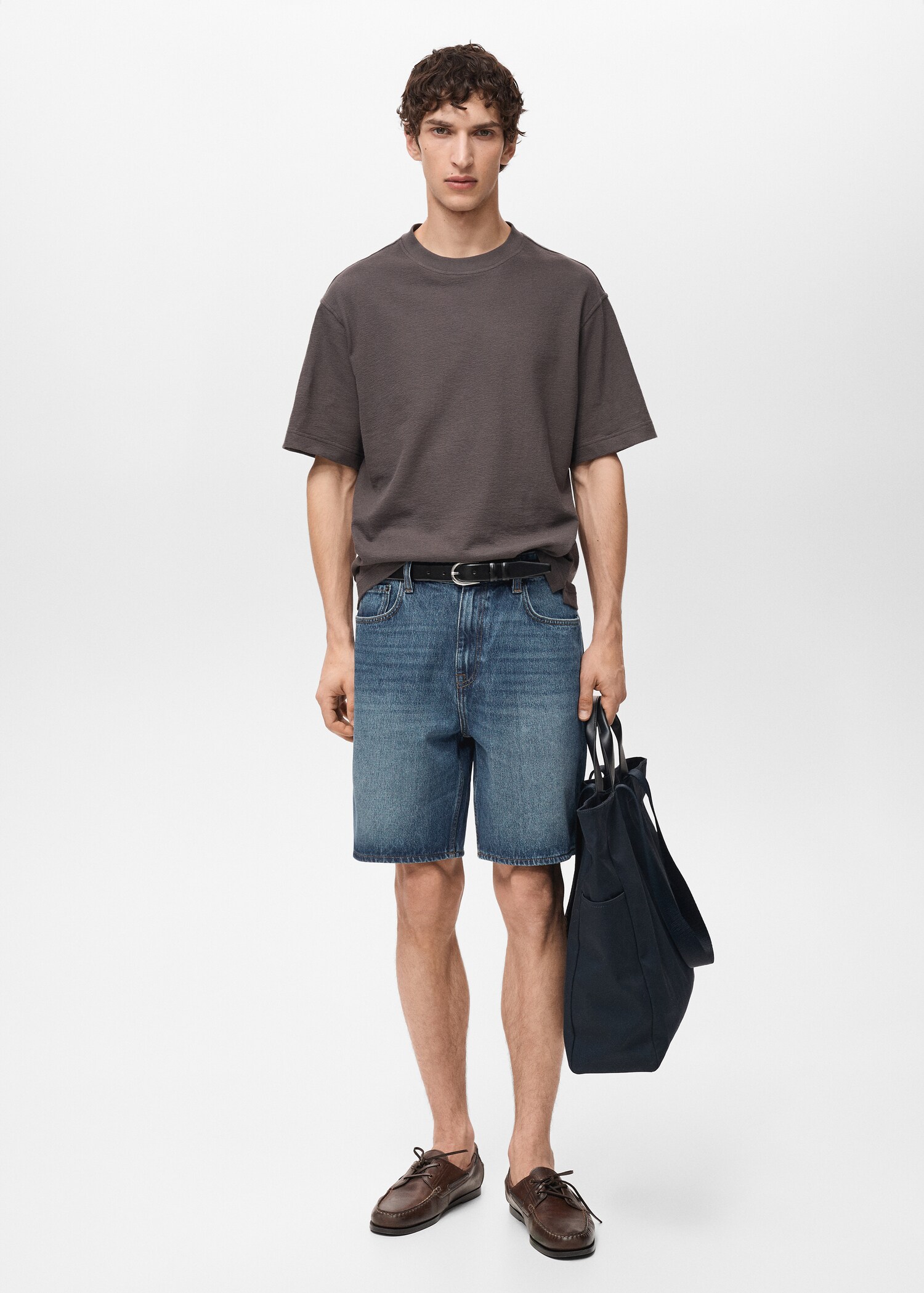 Regular-fit denim shorts - General plane