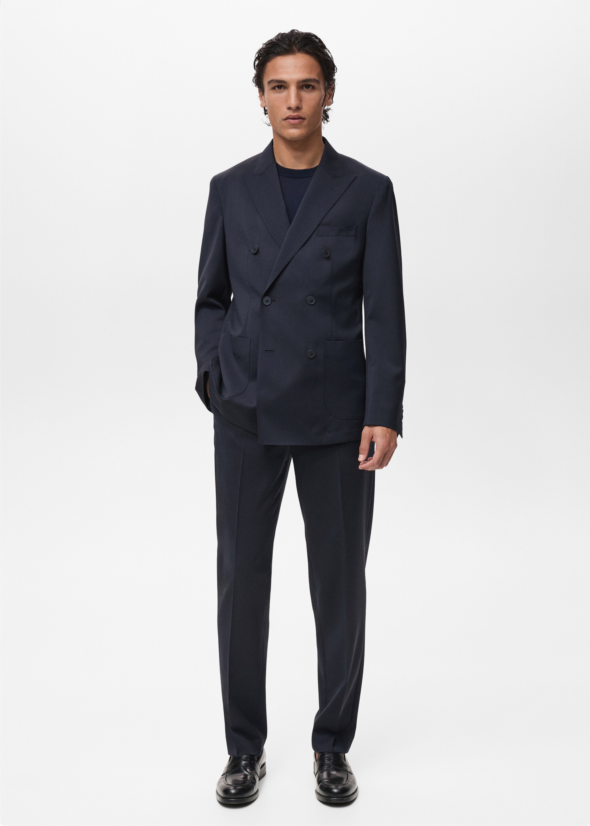 Cool wool suit trousers - General plane