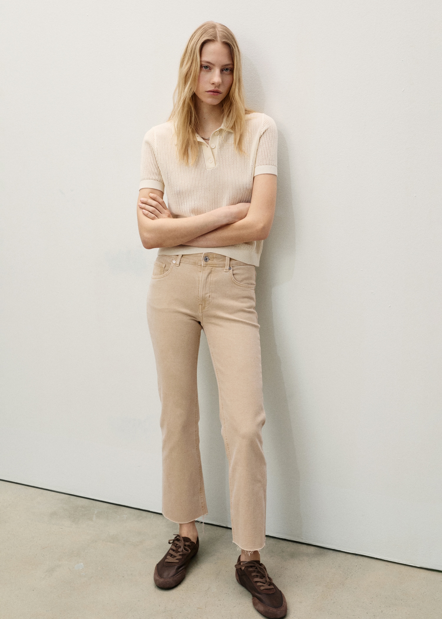 Sienna flared cropped jeans - General plane