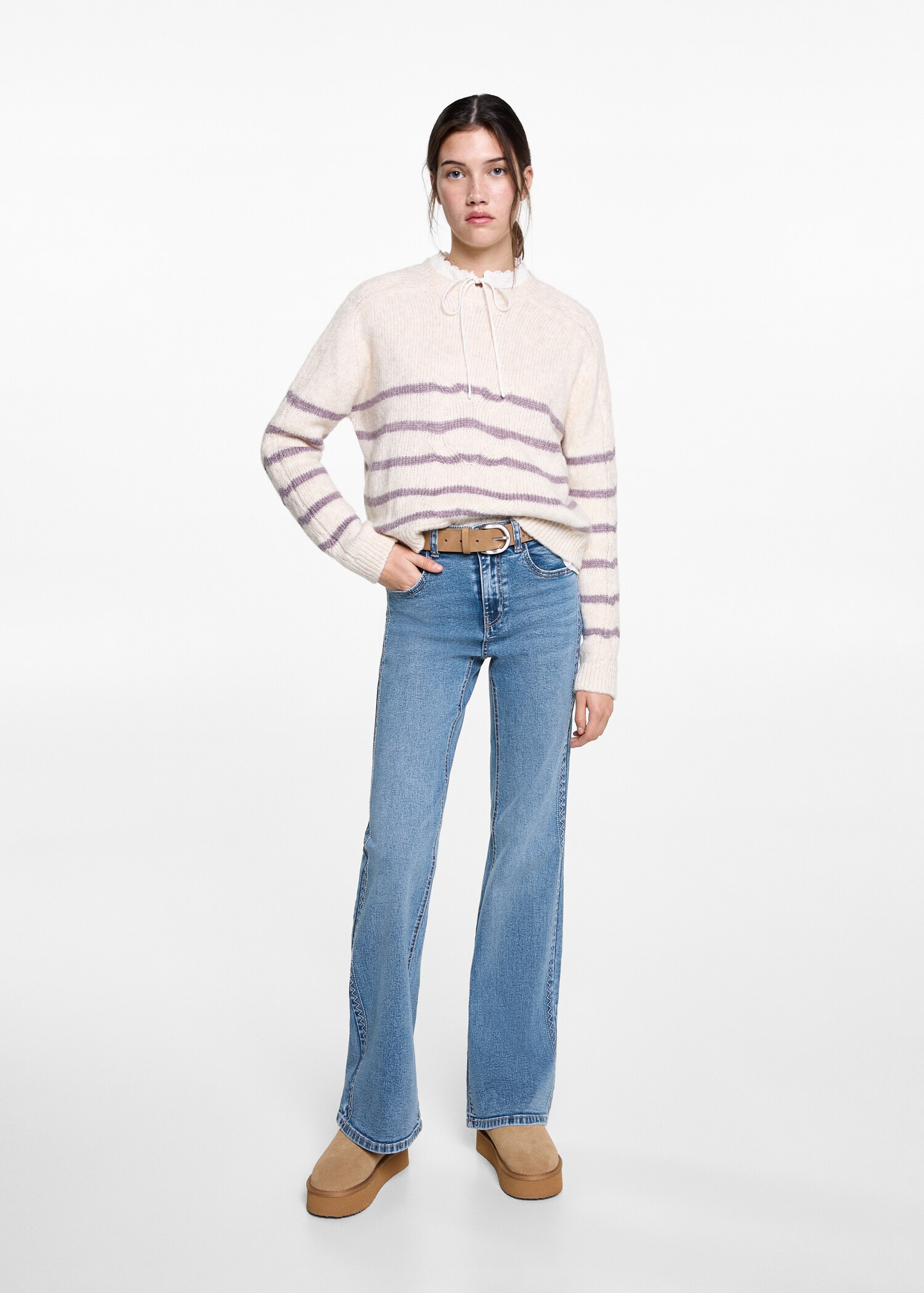 Embroidered details jeans - General plane
