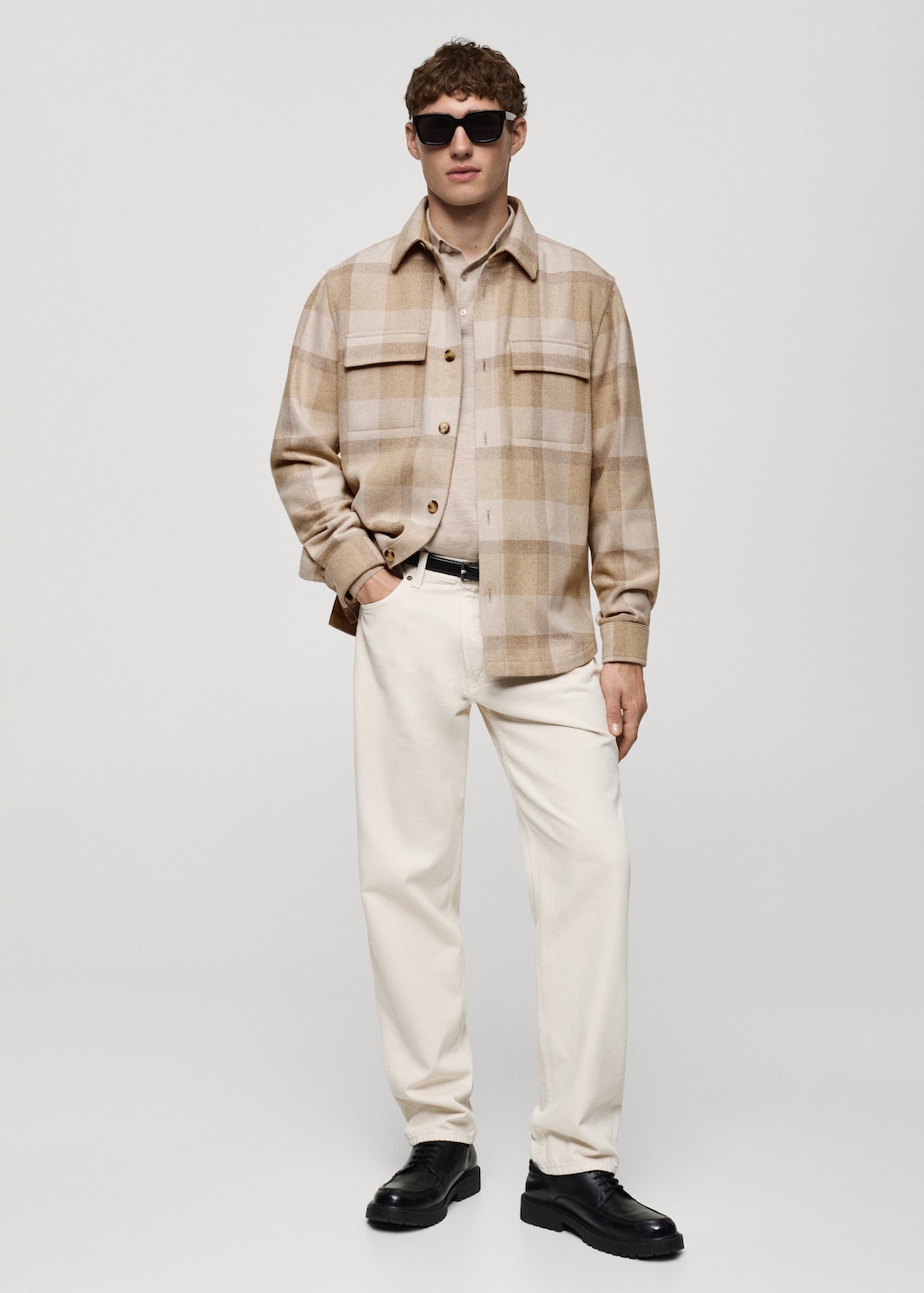 トップス UND CHECK WOOL OVER SHIRT 112357959-HERO